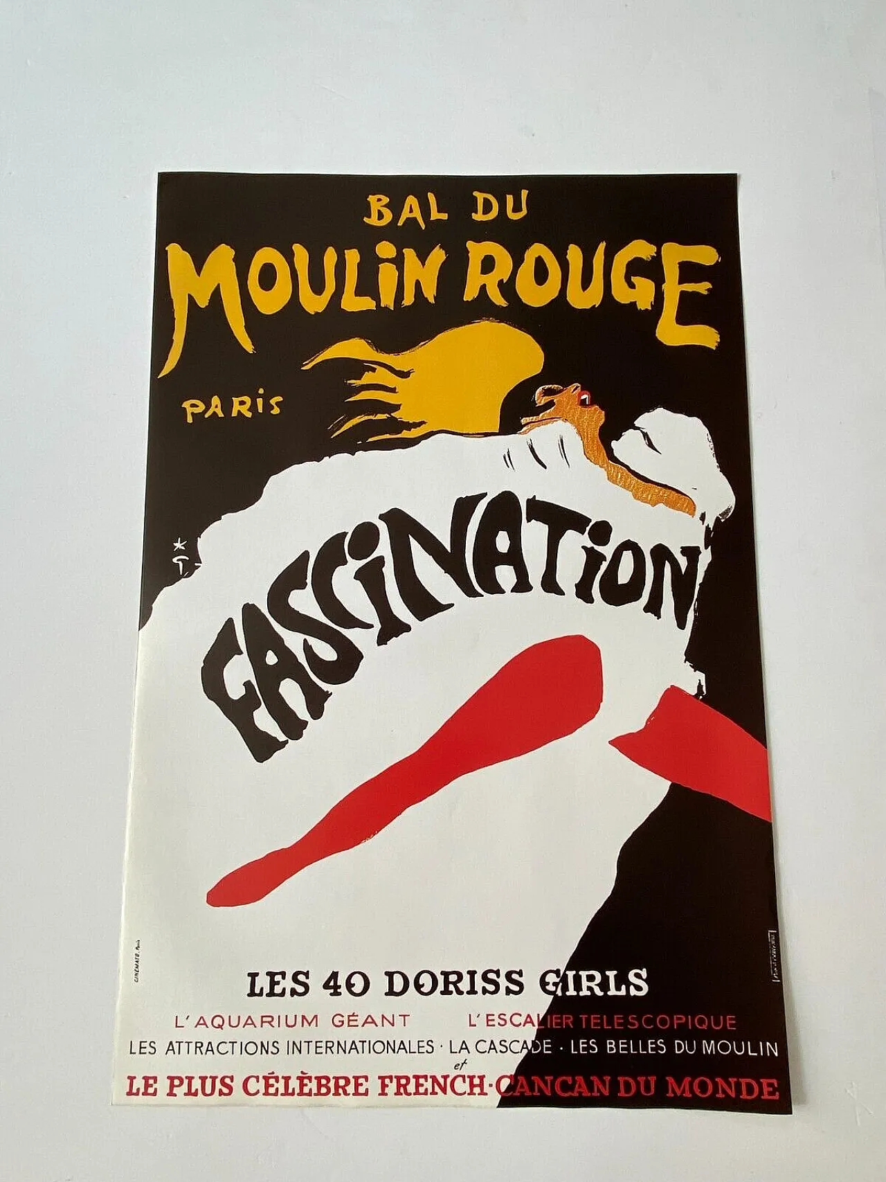René Gruau, Bal du Moulin Rouge, Fascination, poster, 1980s 3