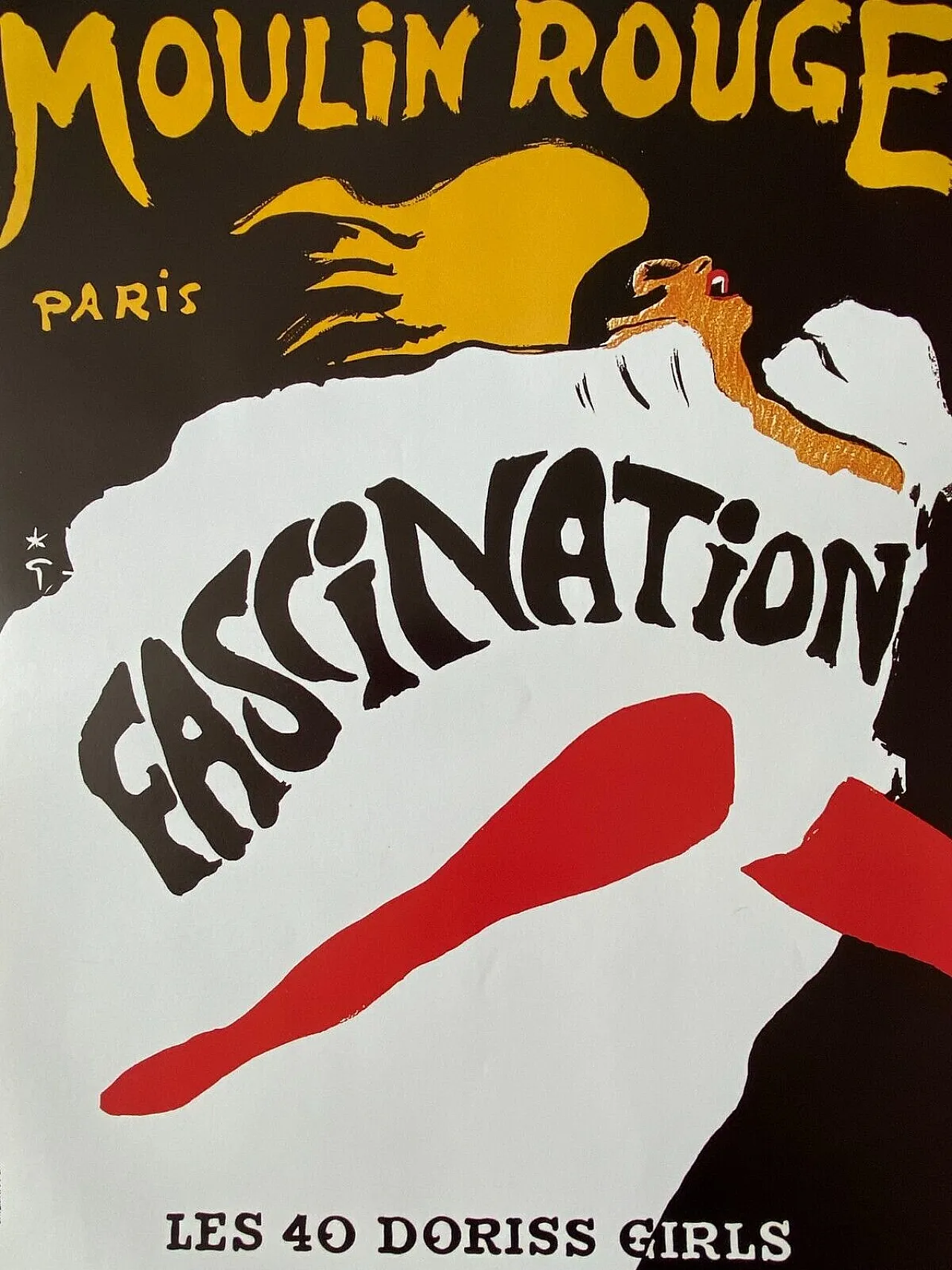 René Gruau, Bal du Moulin Rouge, Fascination, poster, 1980s 10