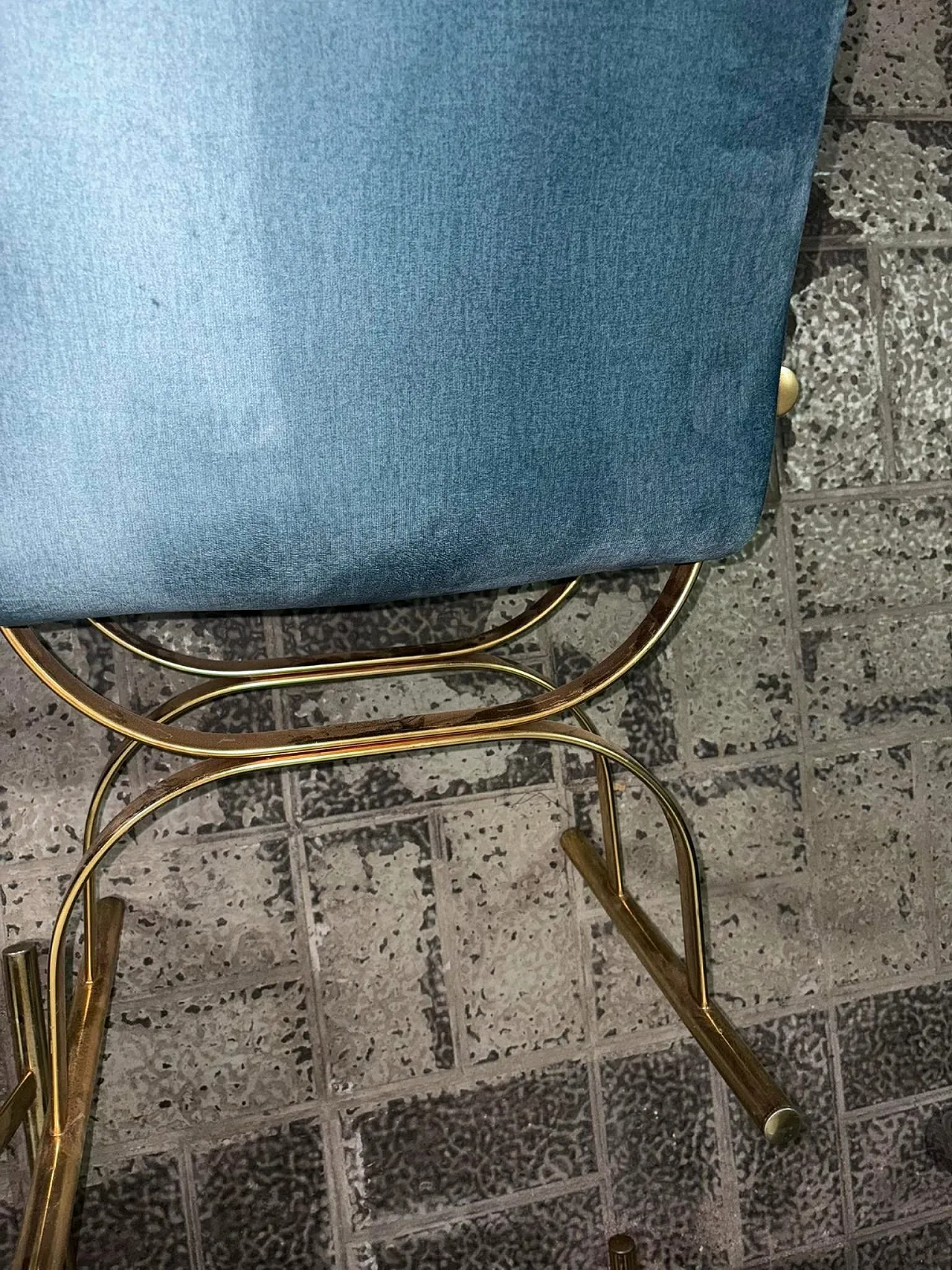 6 sedie blu, anni '70 8