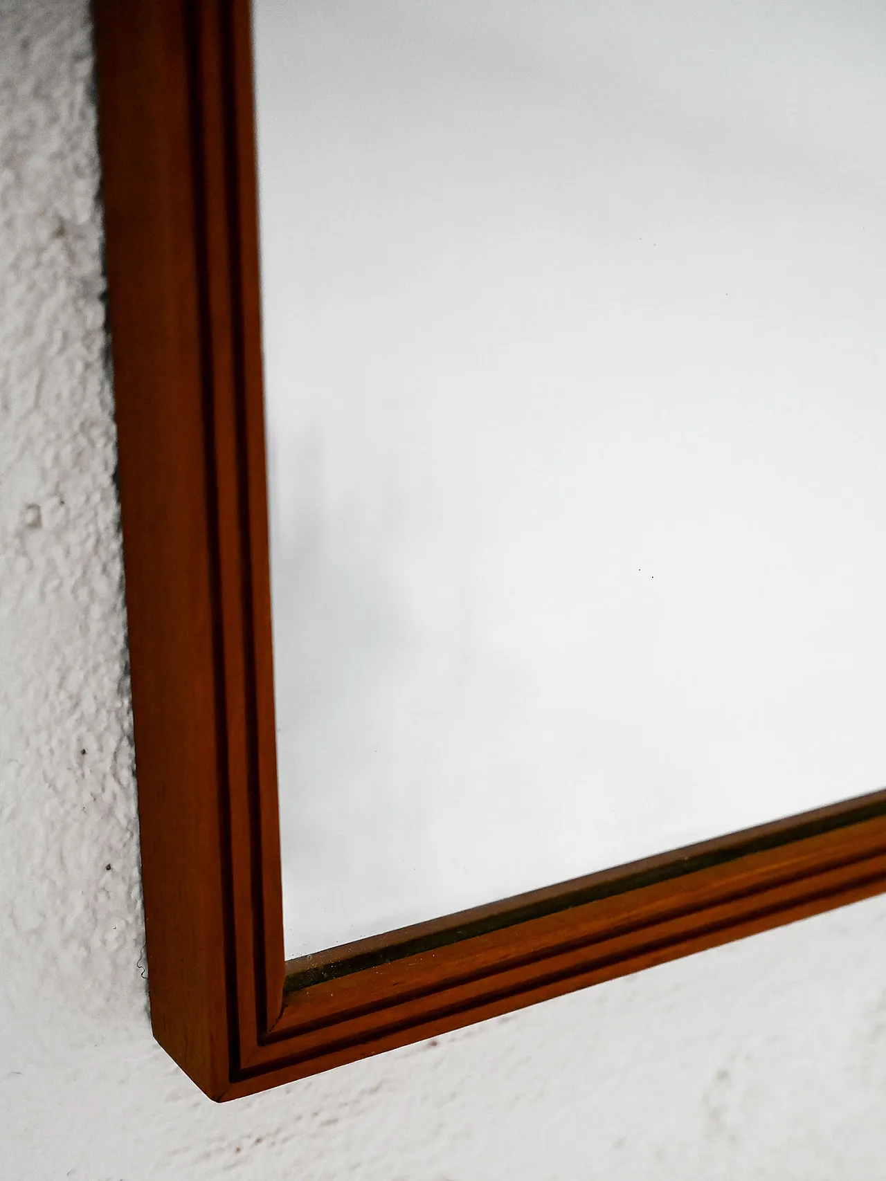 Specchio scandinavo in teak, anni '50 5