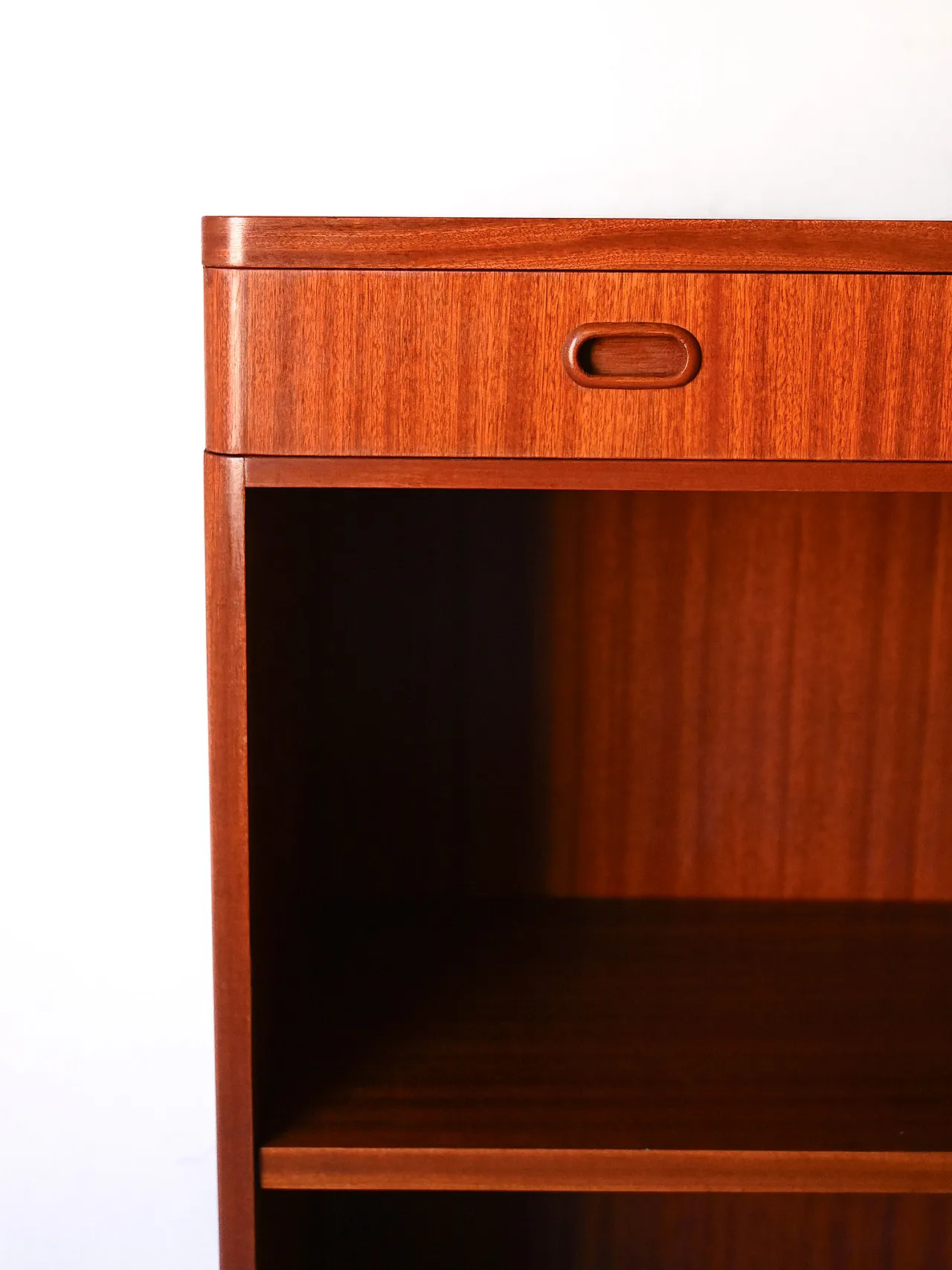 Scandinavian Highboard in Teak with swing door, 50s 6