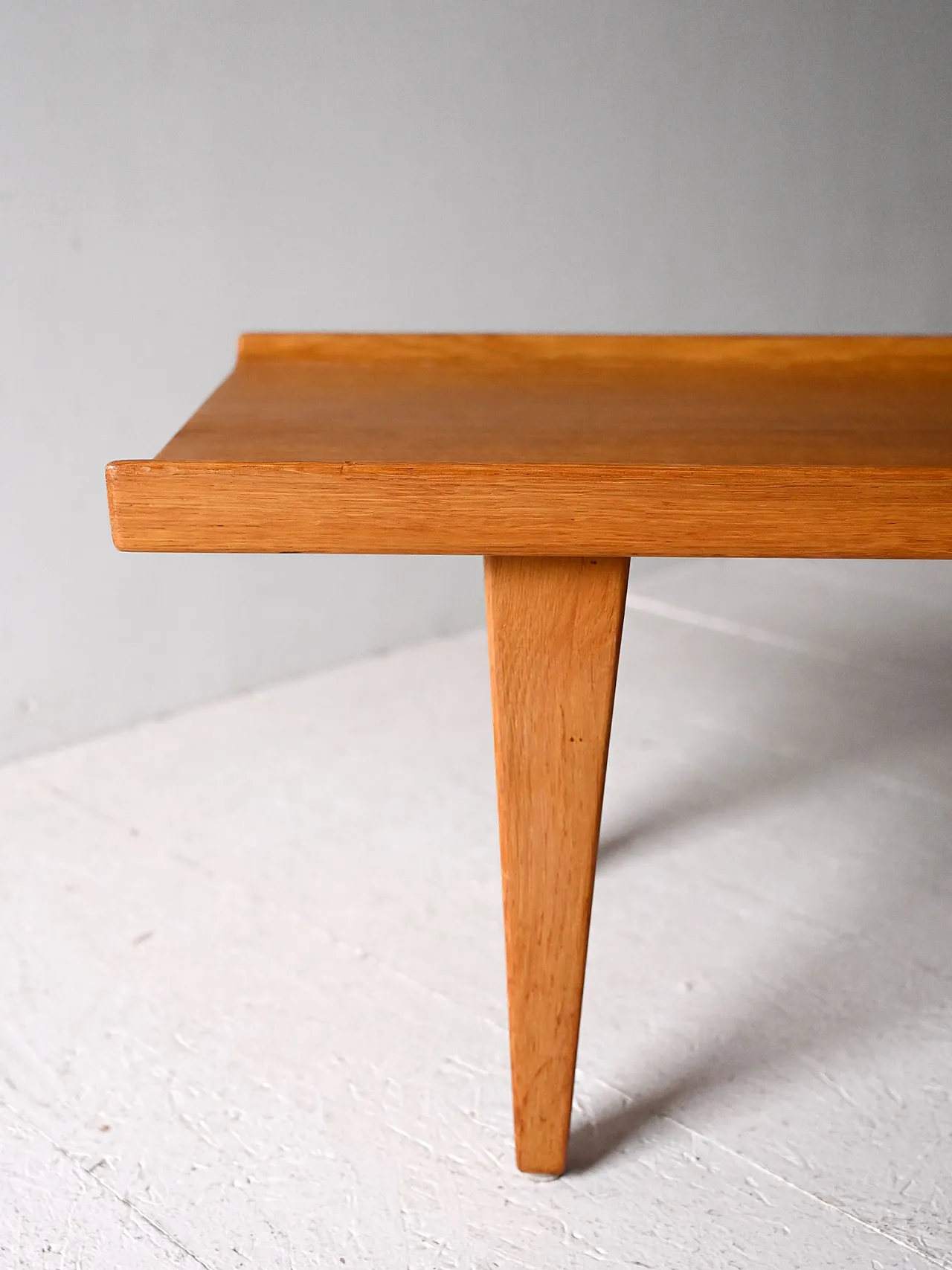 Scandinavian bench in oak, 1950s 5