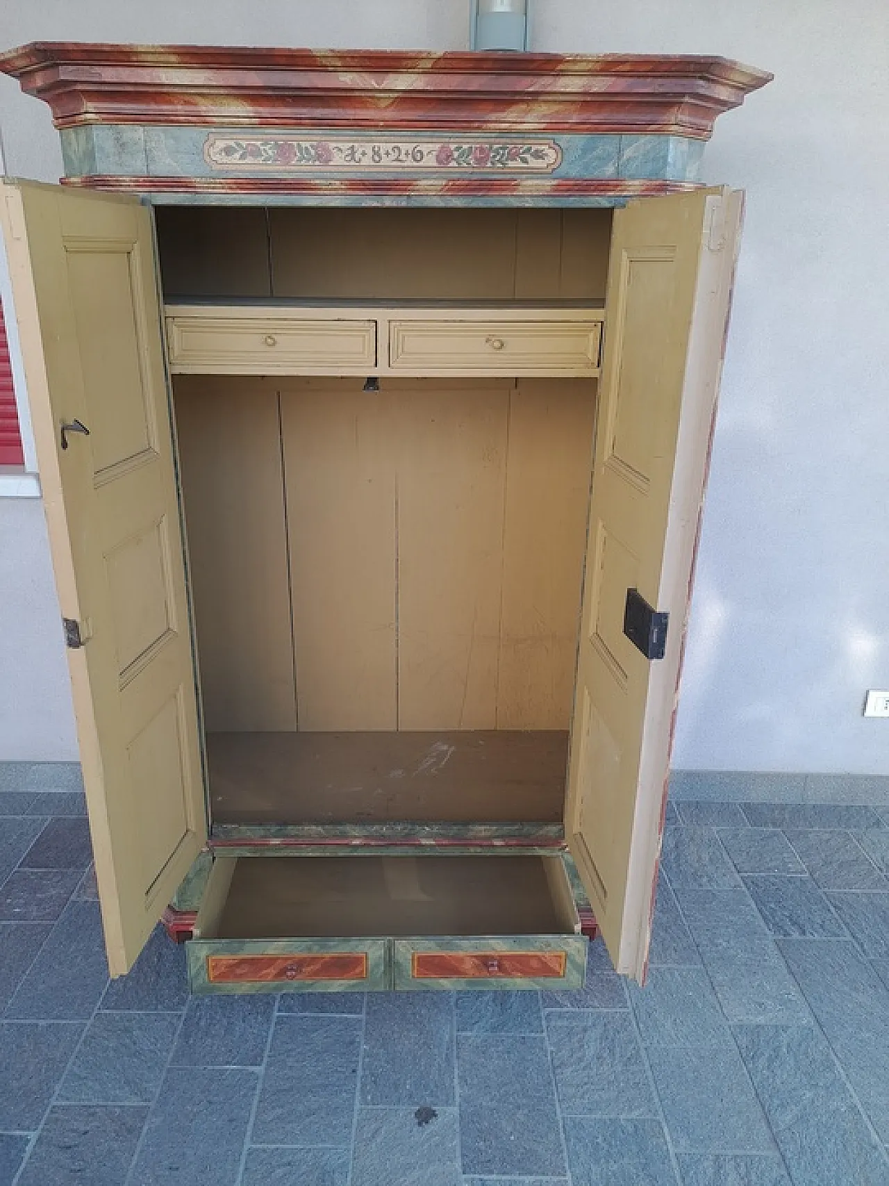Armadio tirolese dipinto, '800 10