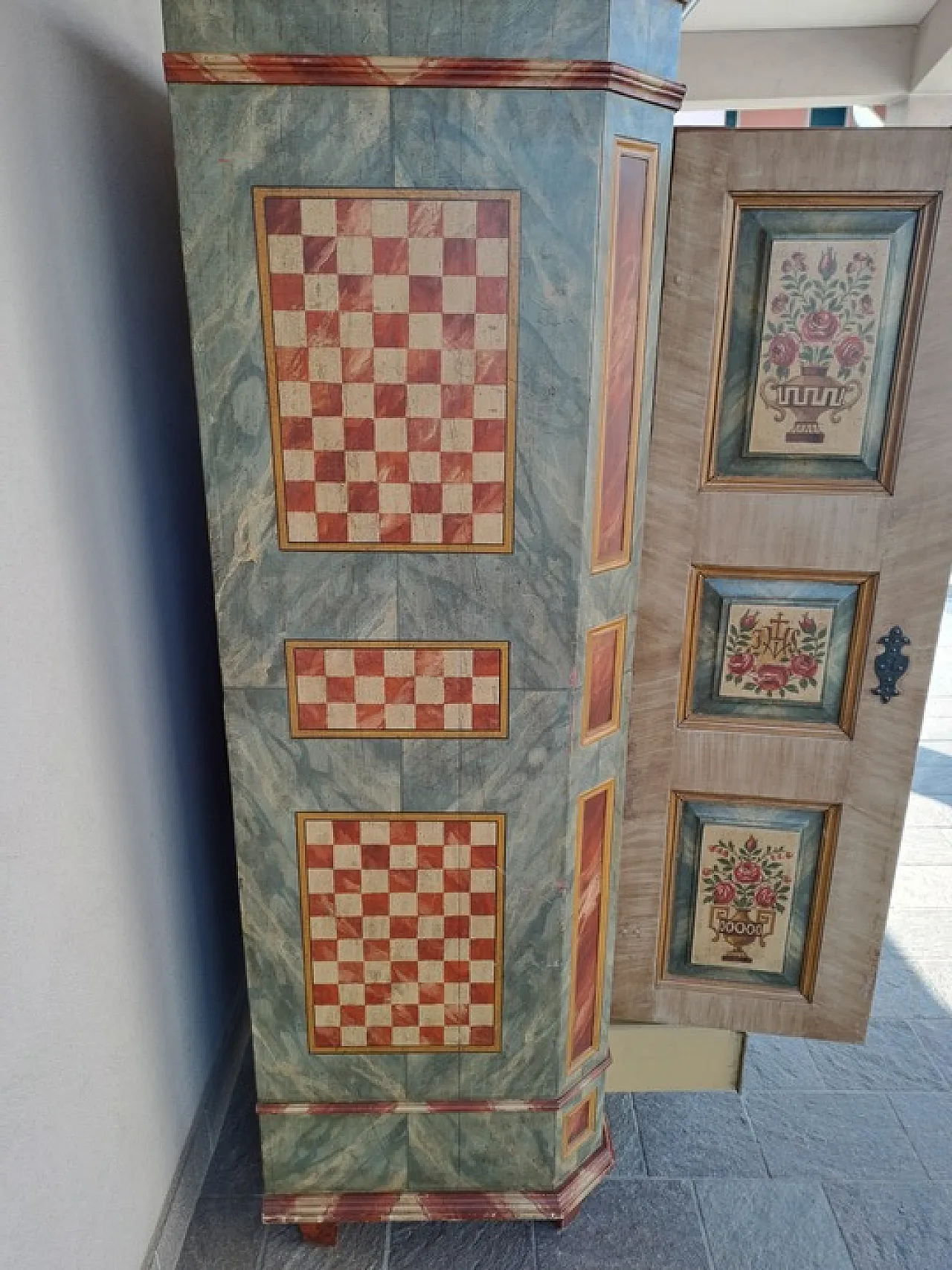 Armadio tirolese dipinto, '800 14