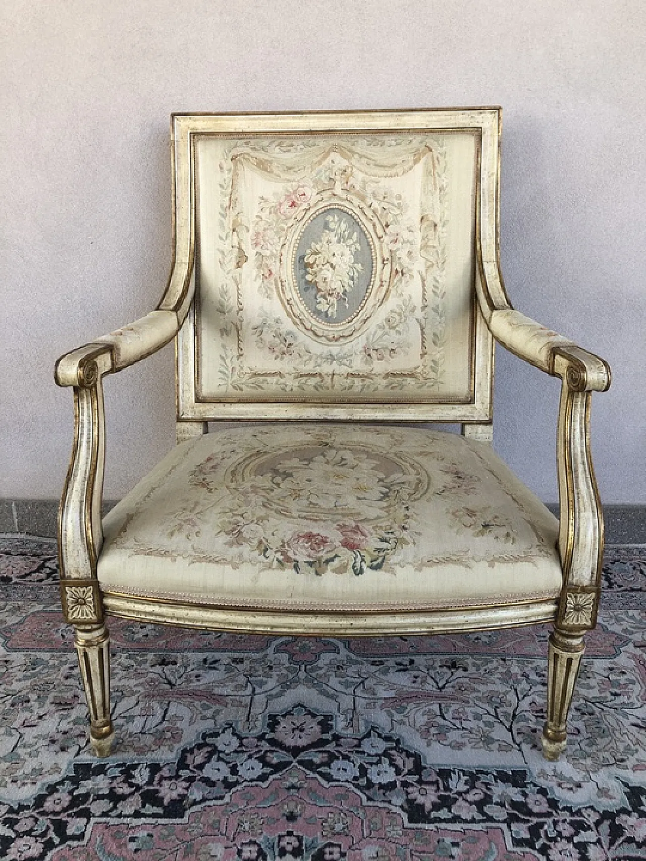 Sofas and 60s armchairs set Louis XVI style, 60s 3