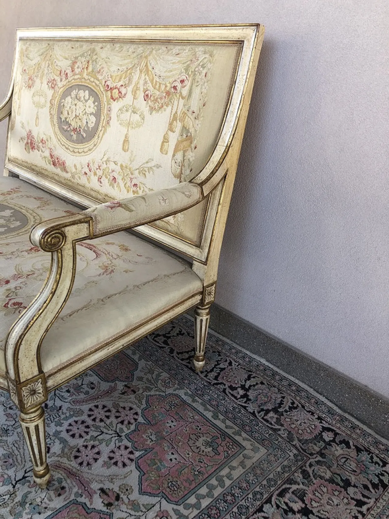 Sofas and 60s armchairs set Louis XVI style, 60s 11