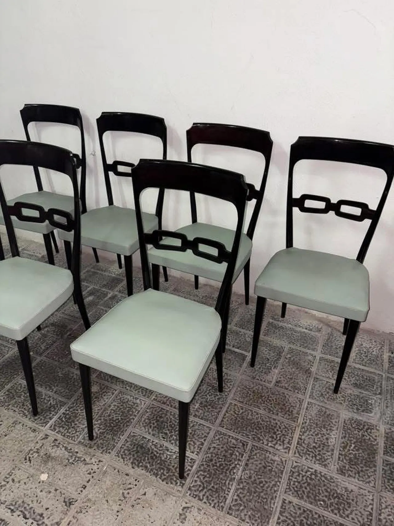 6 chairs Ico Parisi style, 50s 2