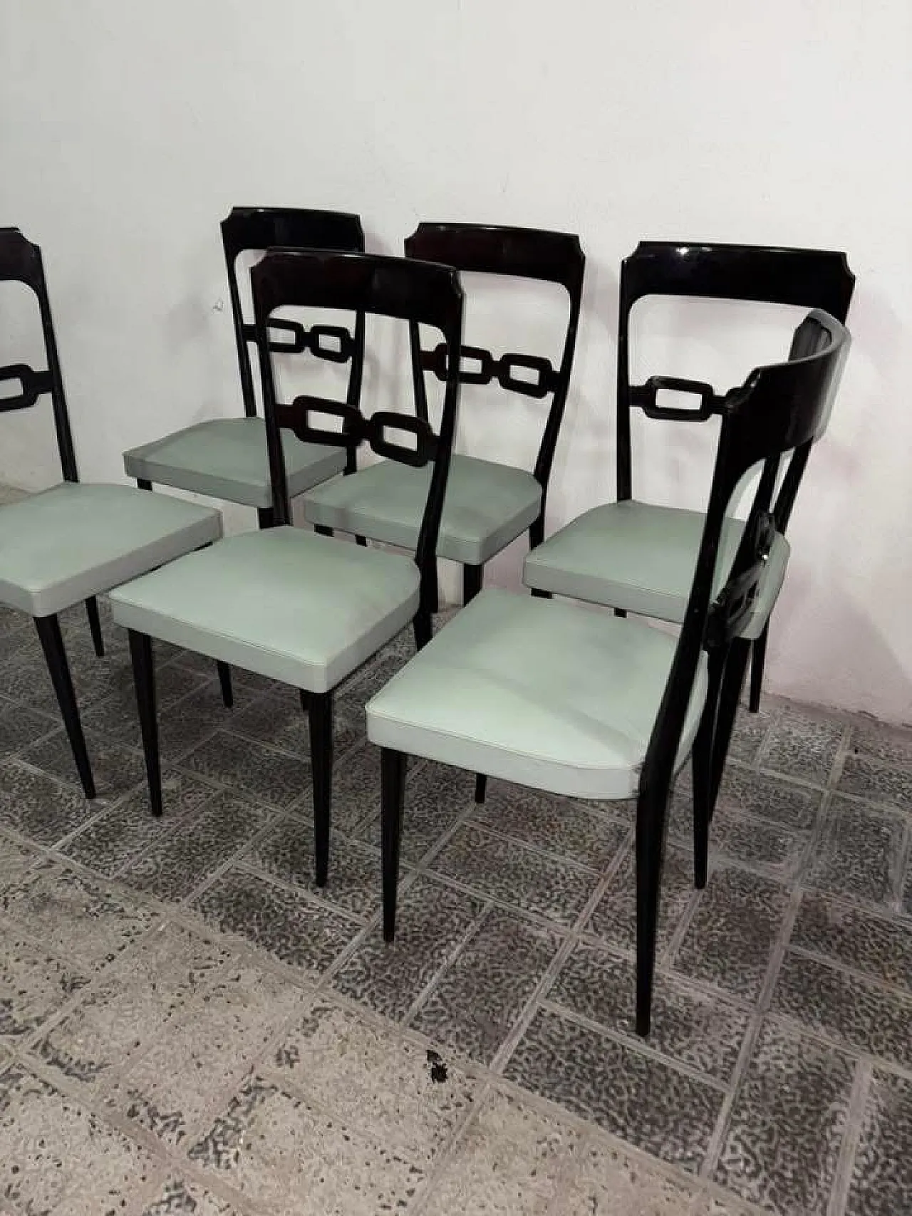 6 chairs Ico Parisi style, 50s 5