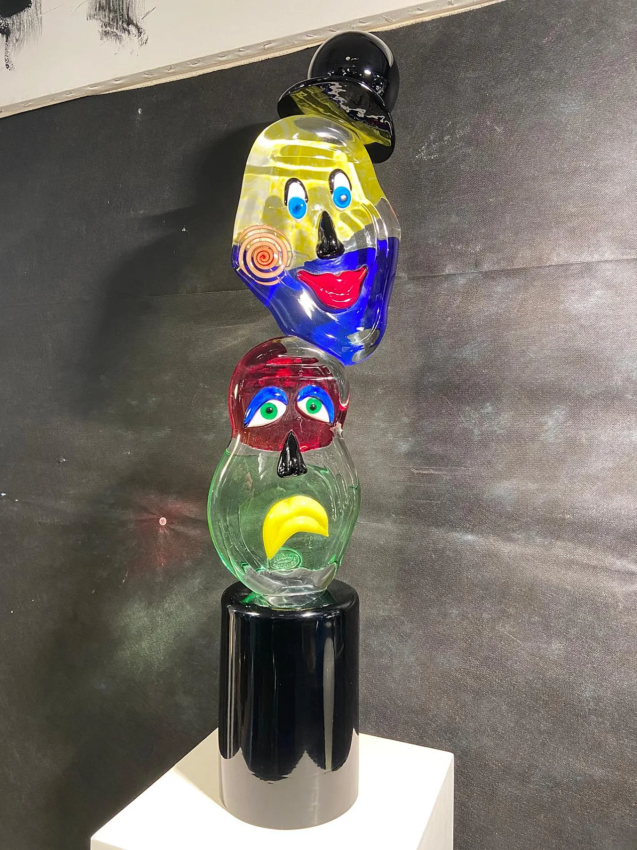 Clown Scultura in Vetro Policromo di Murano di Badioli, Anni 90 3