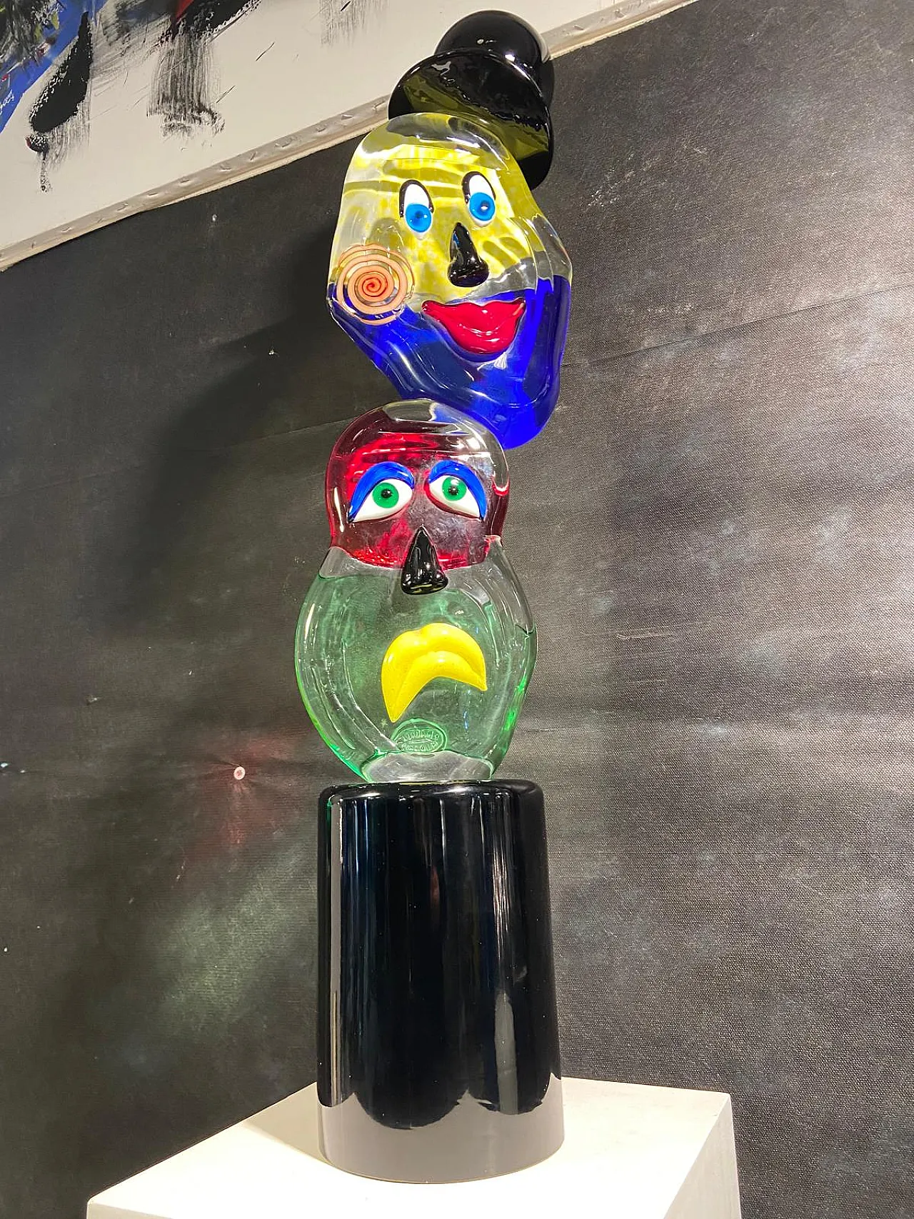 Clown Scultura in Vetro Policromo di Murano di Badioli, Anni 90 4