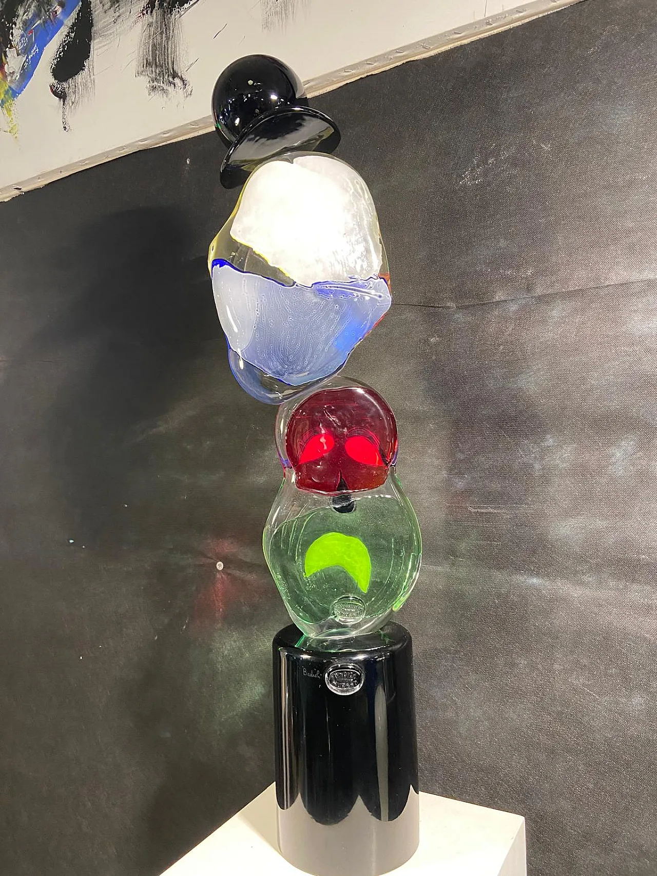 Clown Scultura in Vetro Policromo di Murano di Badioli, Anni 90 6