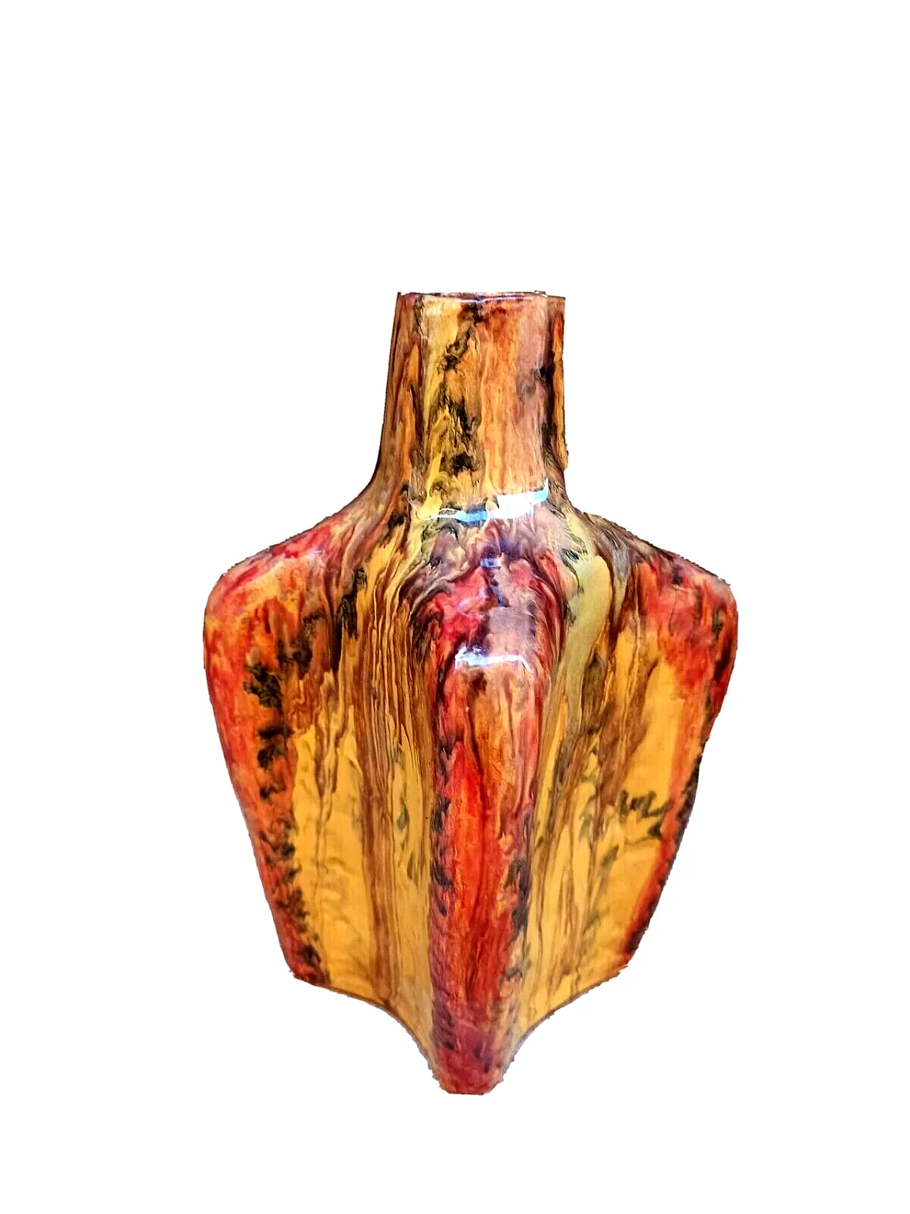 Majolica and multicoloured ceramic jug, mid-20th century 1