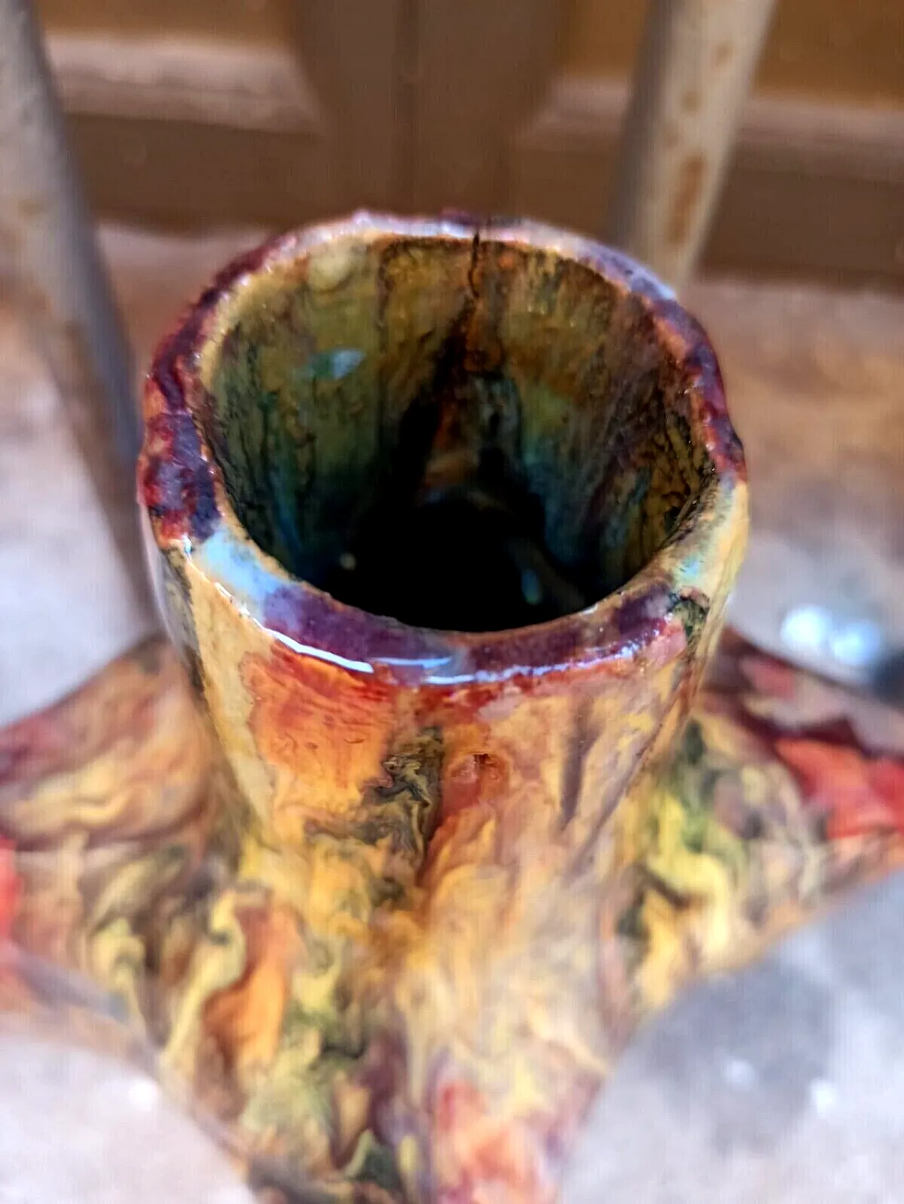 Majolica and multicoloured ceramic jug, mid-20th century 4