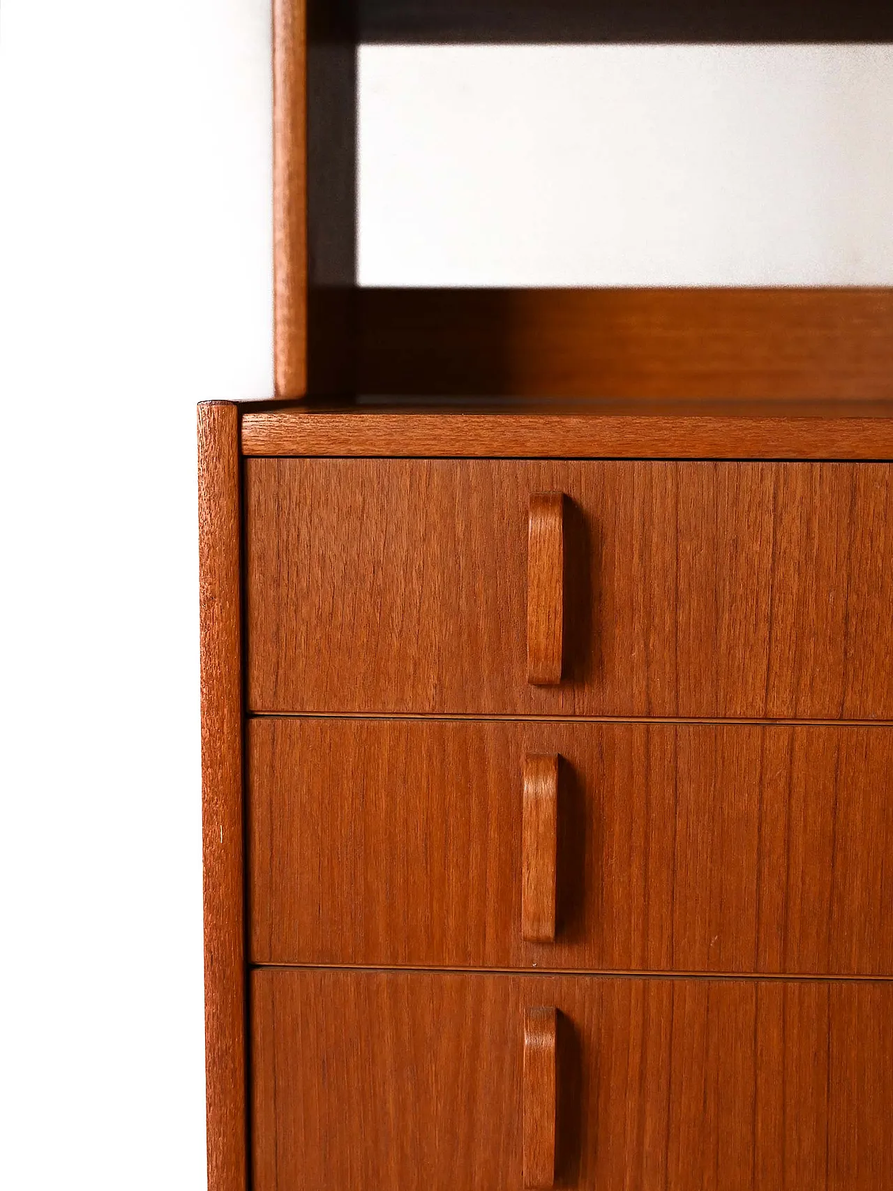Scandinavian library in Teak with chest of drawers by BodaFors, 60s 5