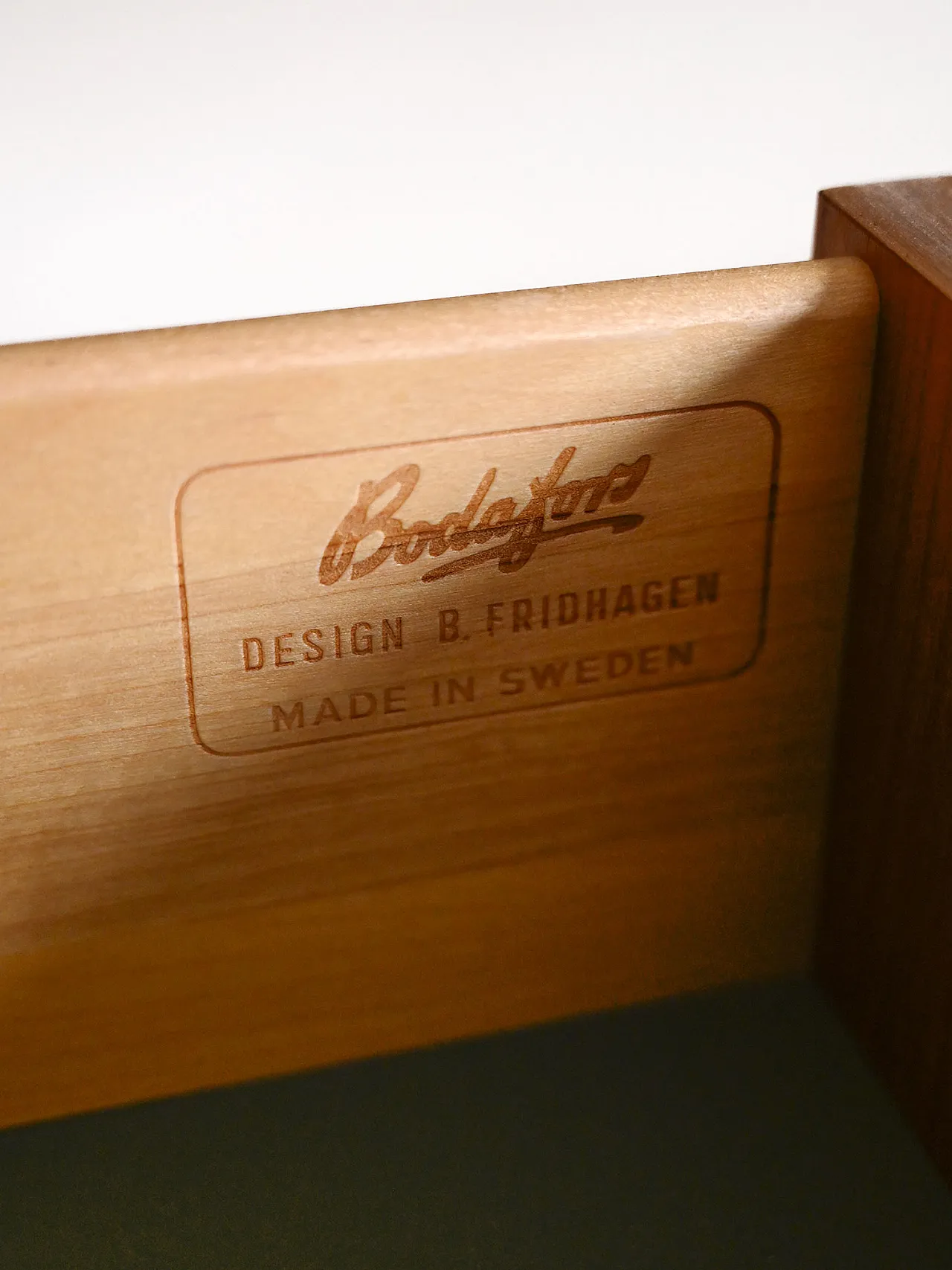 Scandinavian library in Teak with chest of drawers by BodaFors, 60s 7