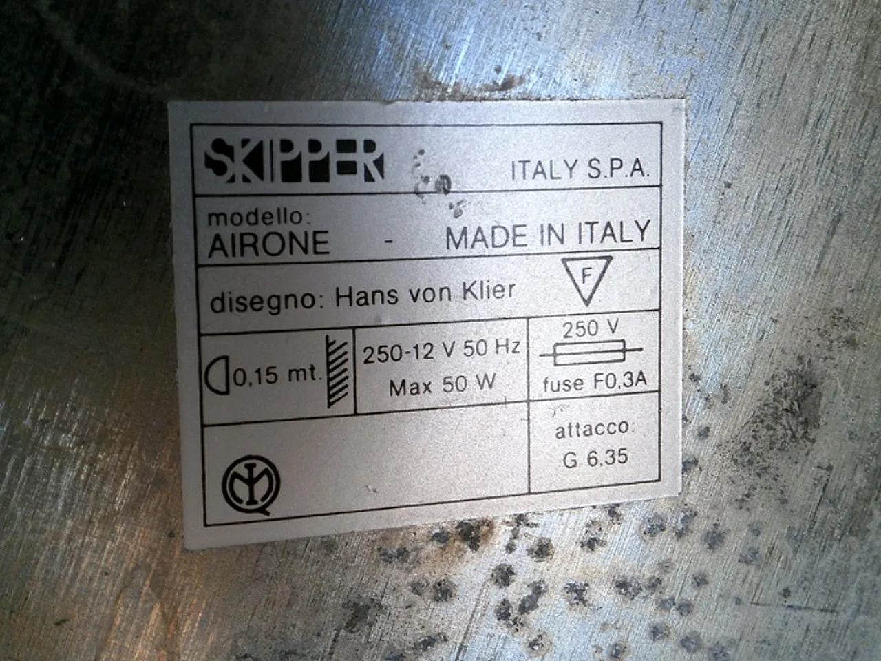 Lampada Airone di Hans von Klier per Skipper e Pollux, anni '80 7