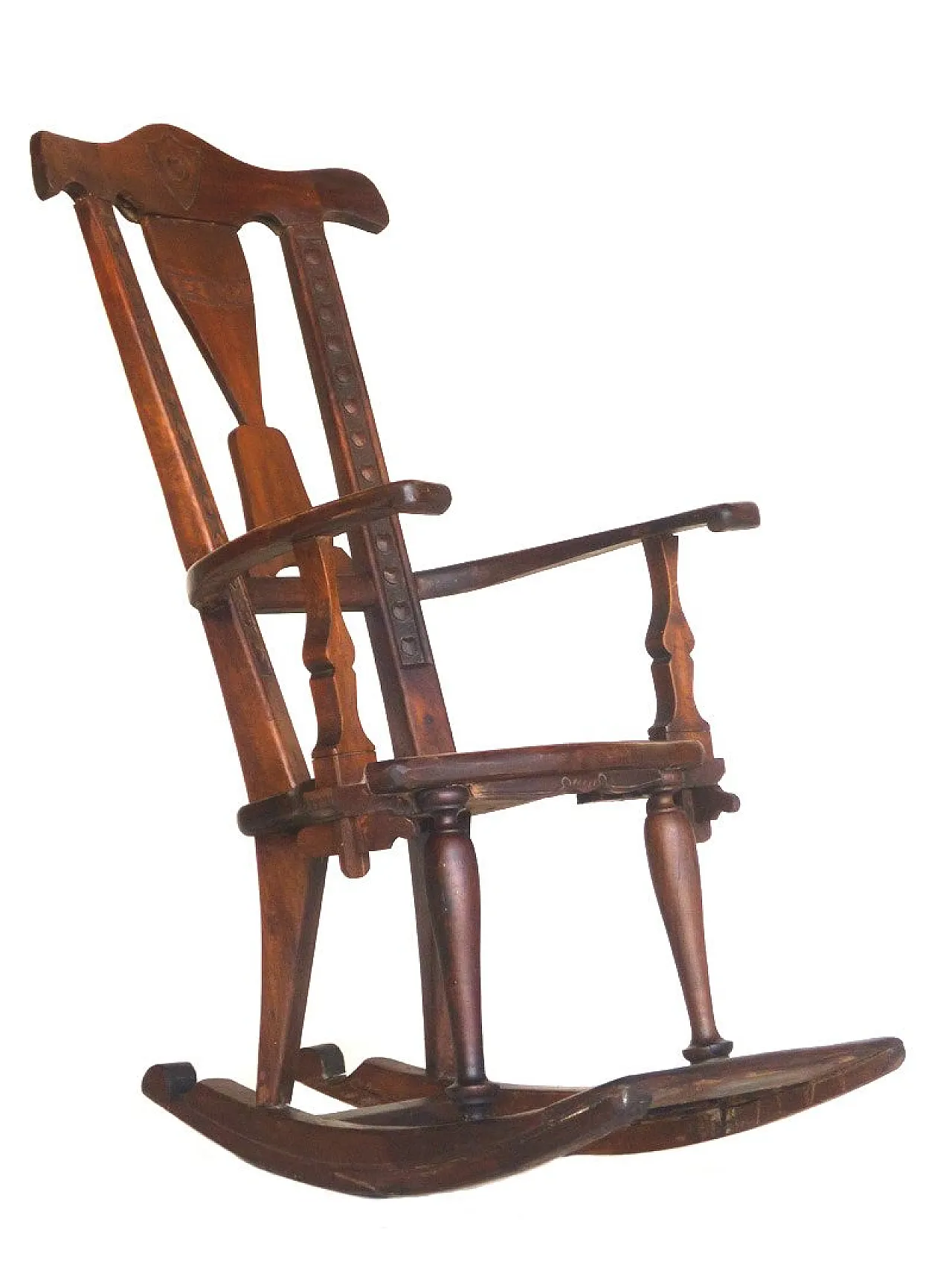 Sedia a dondolo secessionista, primo '900 1