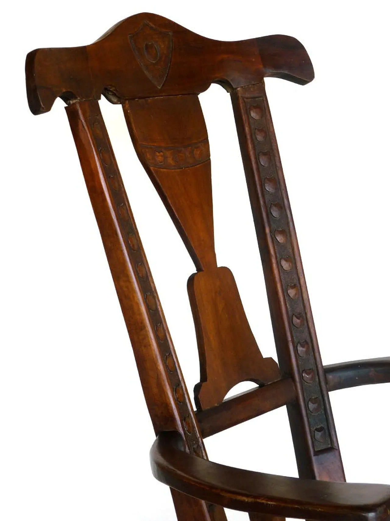 Sedia a dondolo secessionista, primo '900 2