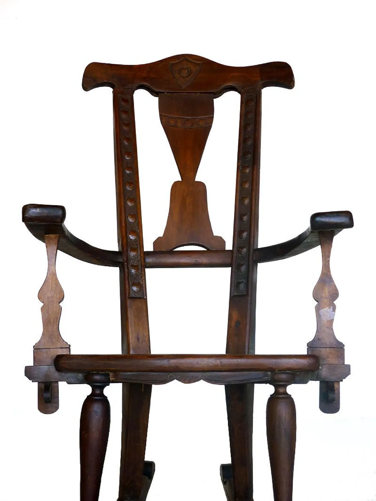 Sedia a dondolo secessionista, primo '900 4