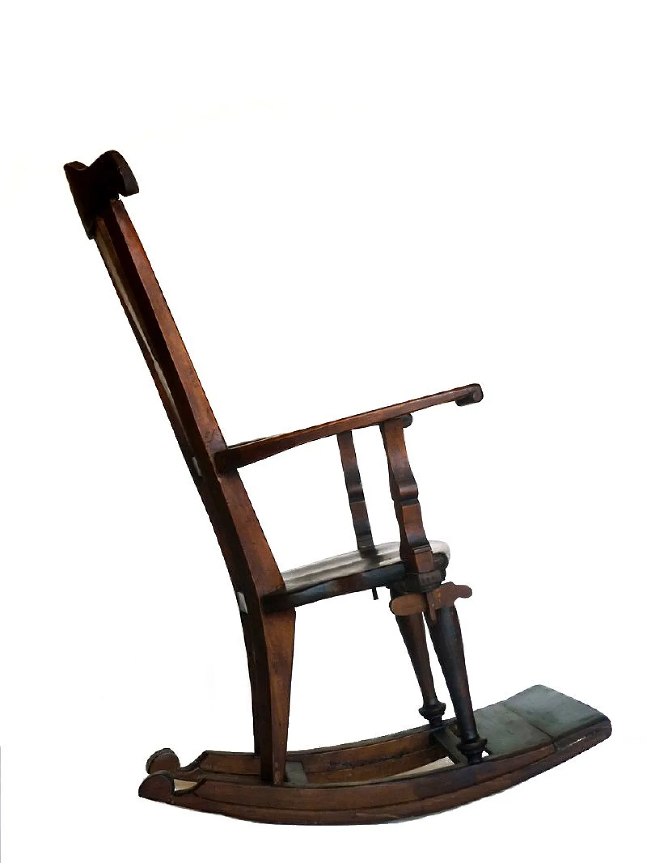 Sedia a dondolo secessionista, primo '900 5