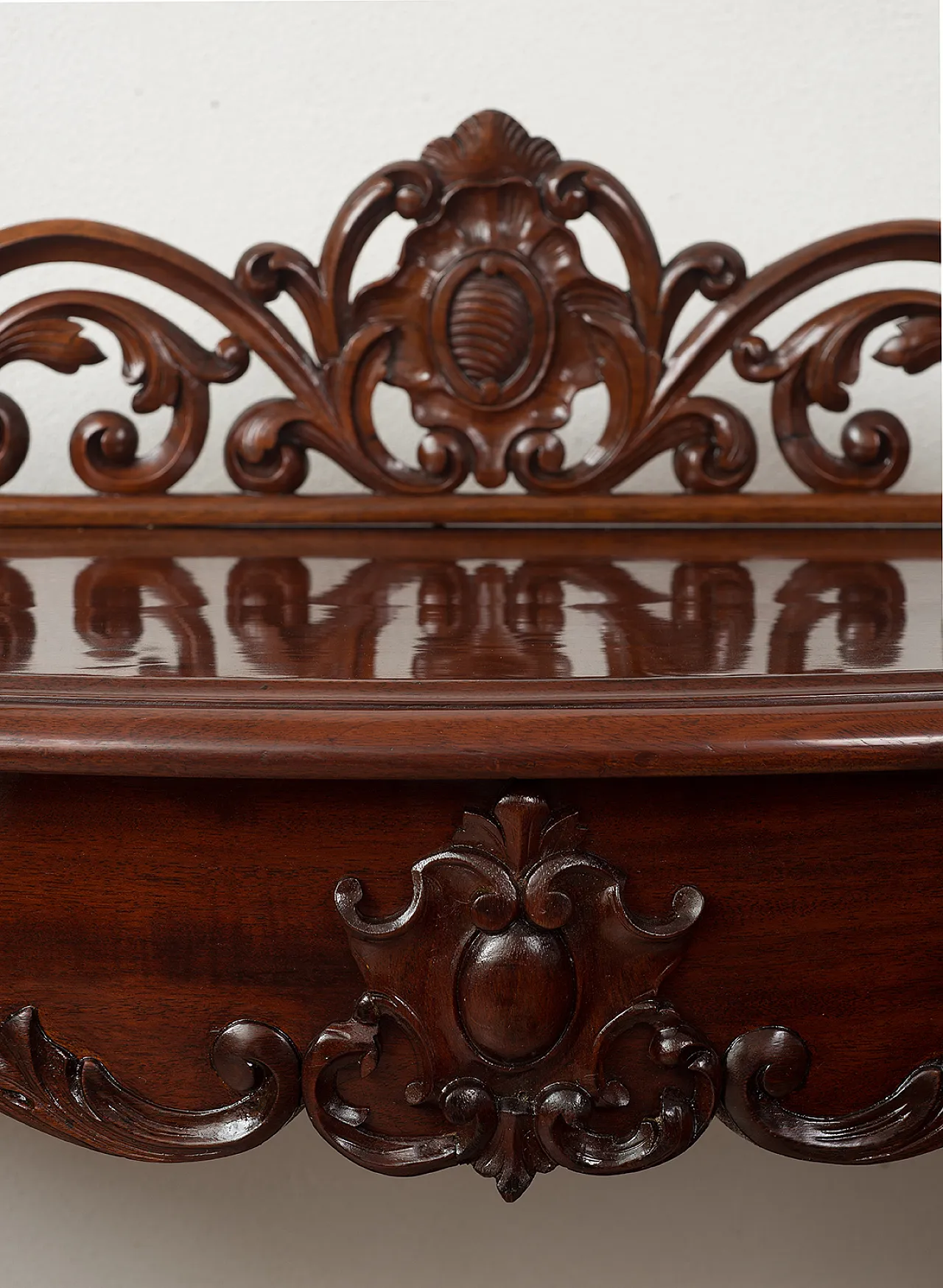 Console Luigi Filippo French in mahogany feather, 19th century 2
