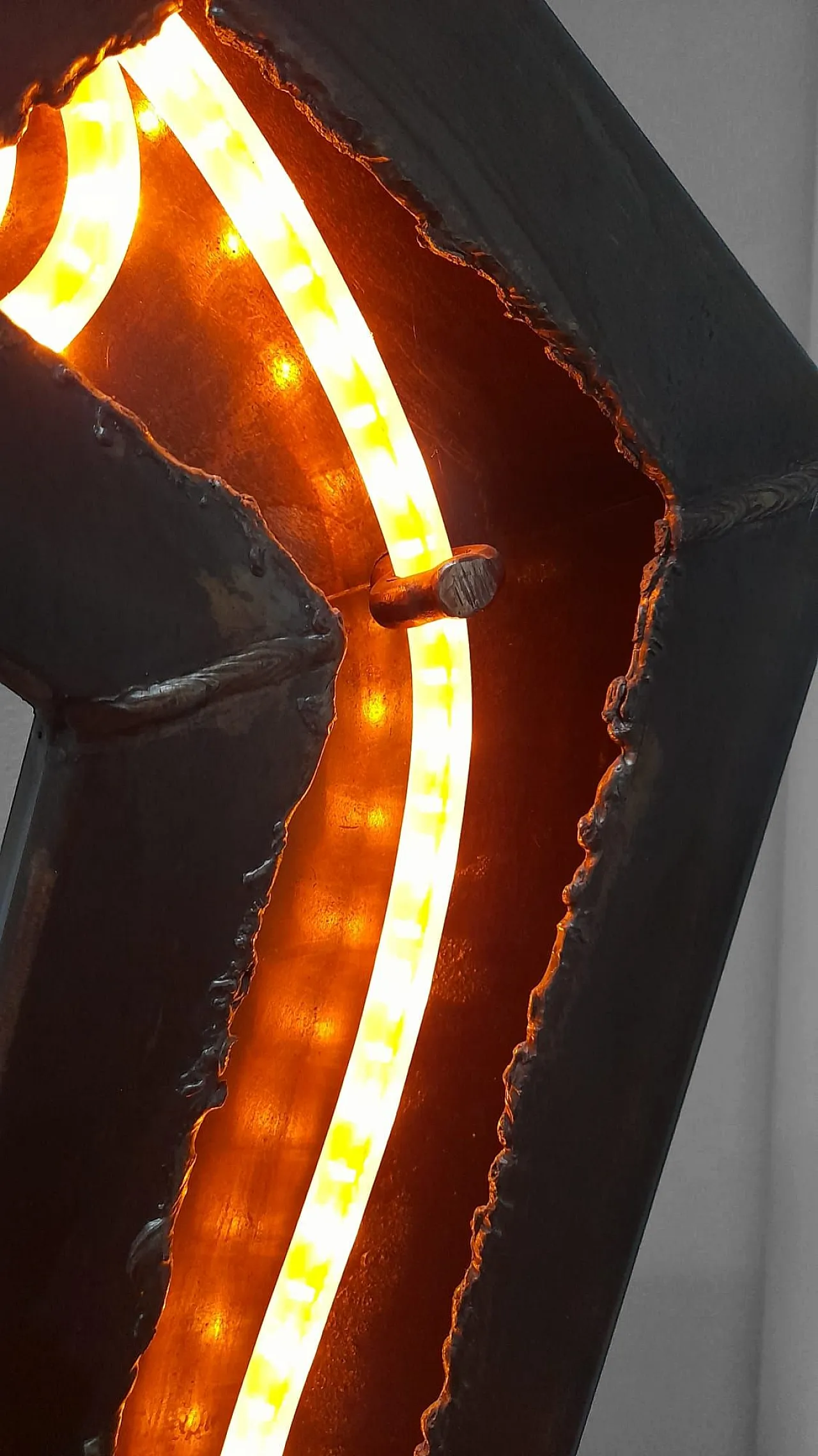 Wrought iron artisan lamp, 2000s 2