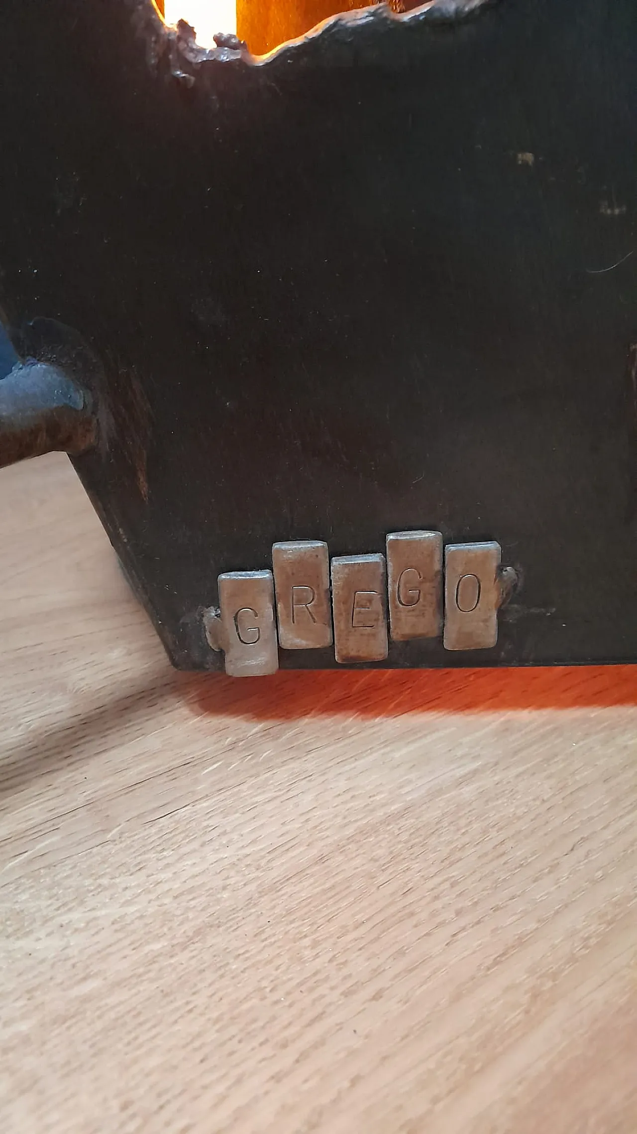 Wrought iron artisan lamp, 2000s 5