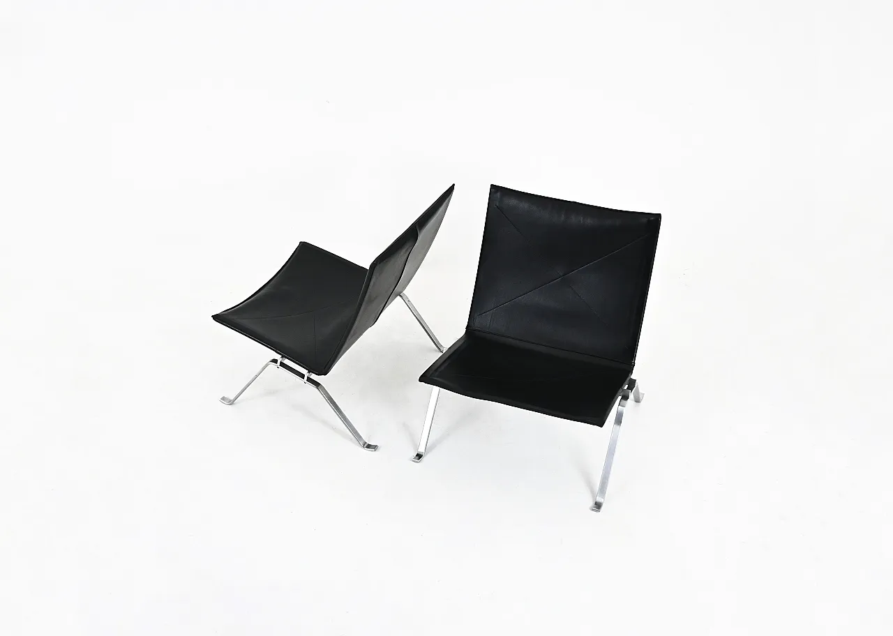 Pair PK22 sedie da salotto di Poul Kjærholm per Fritz Hansen, anni '90 2