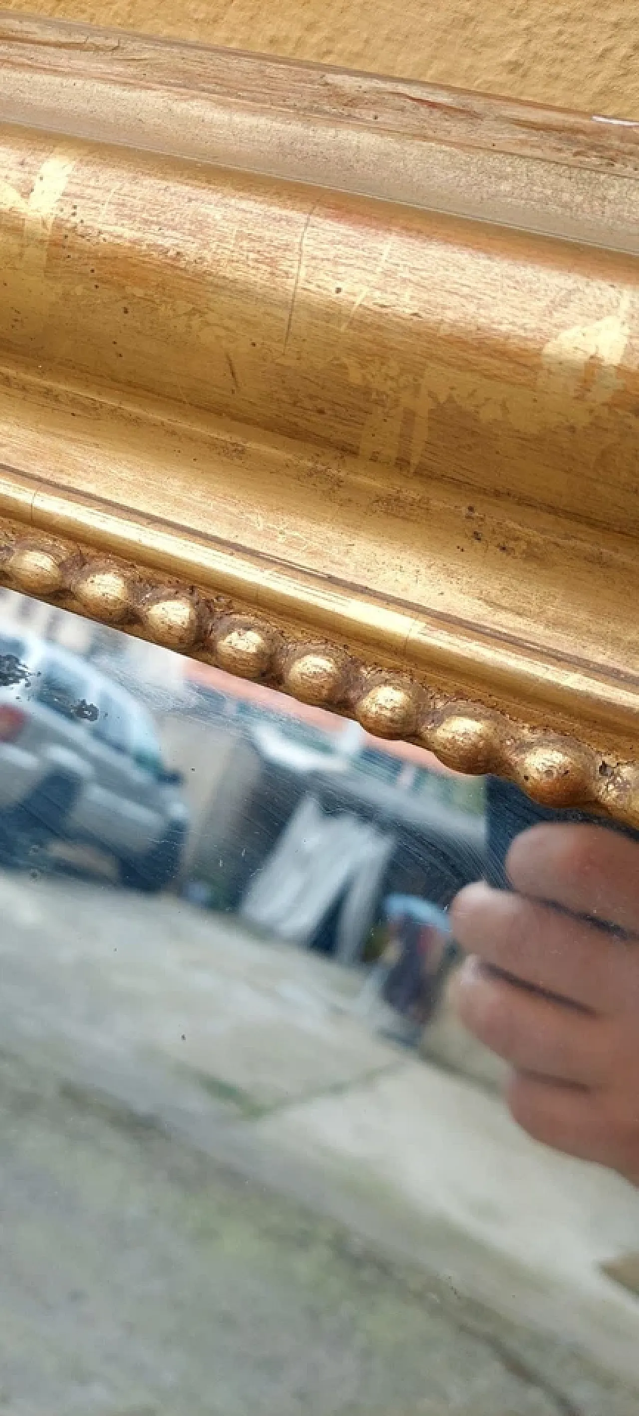 Specchiera Caminiera Luigi Filippo in legno dorato, '800 4