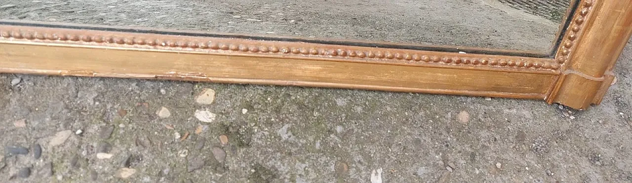 Specchiera Caminiera Luigi Filippo in legno dorato, '800 9