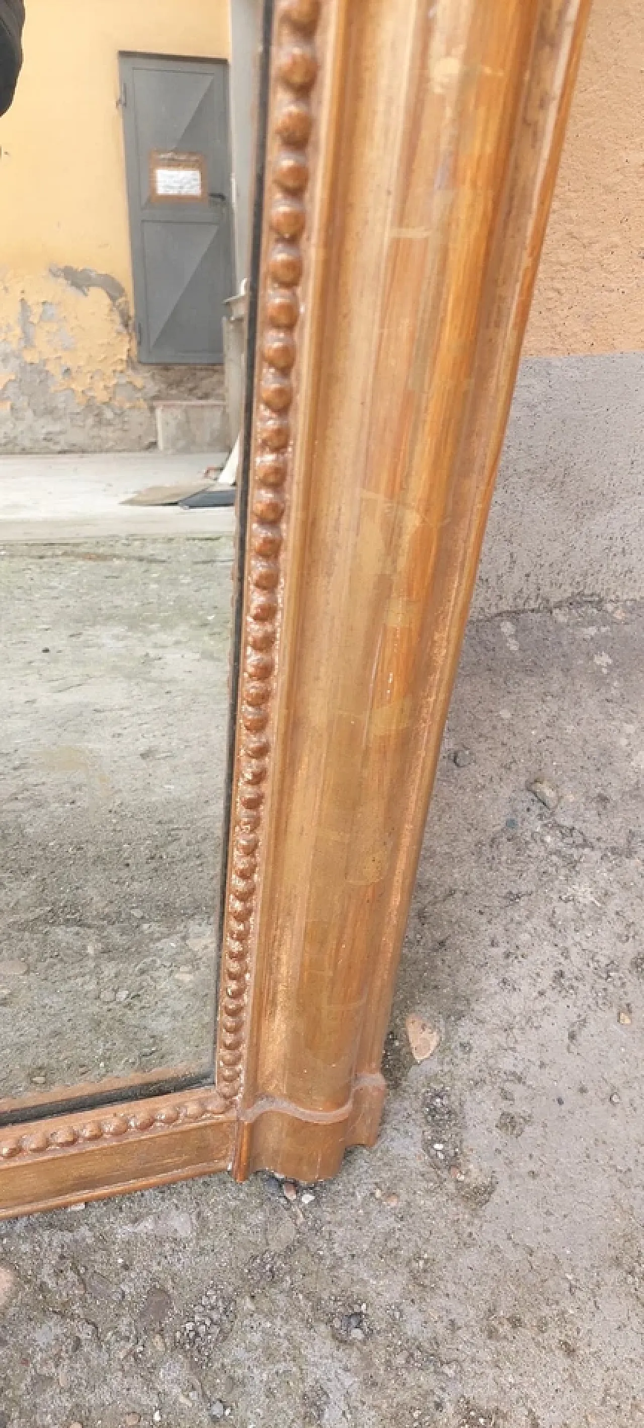 Specchiera Caminiera Luigi Filippo in legno dorato, '800 11