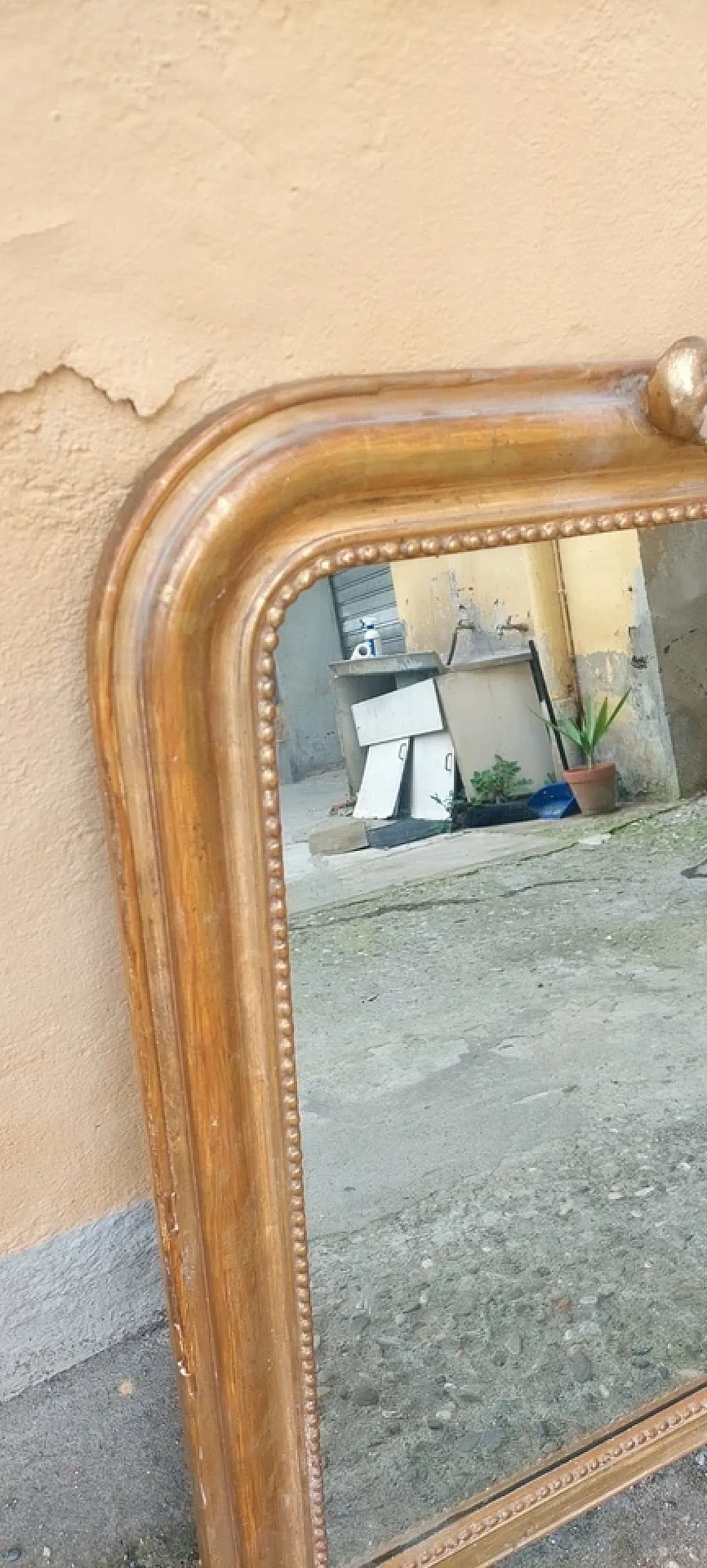 Specchiera Caminiera Luigi Filippo in legno dorato, '800 12