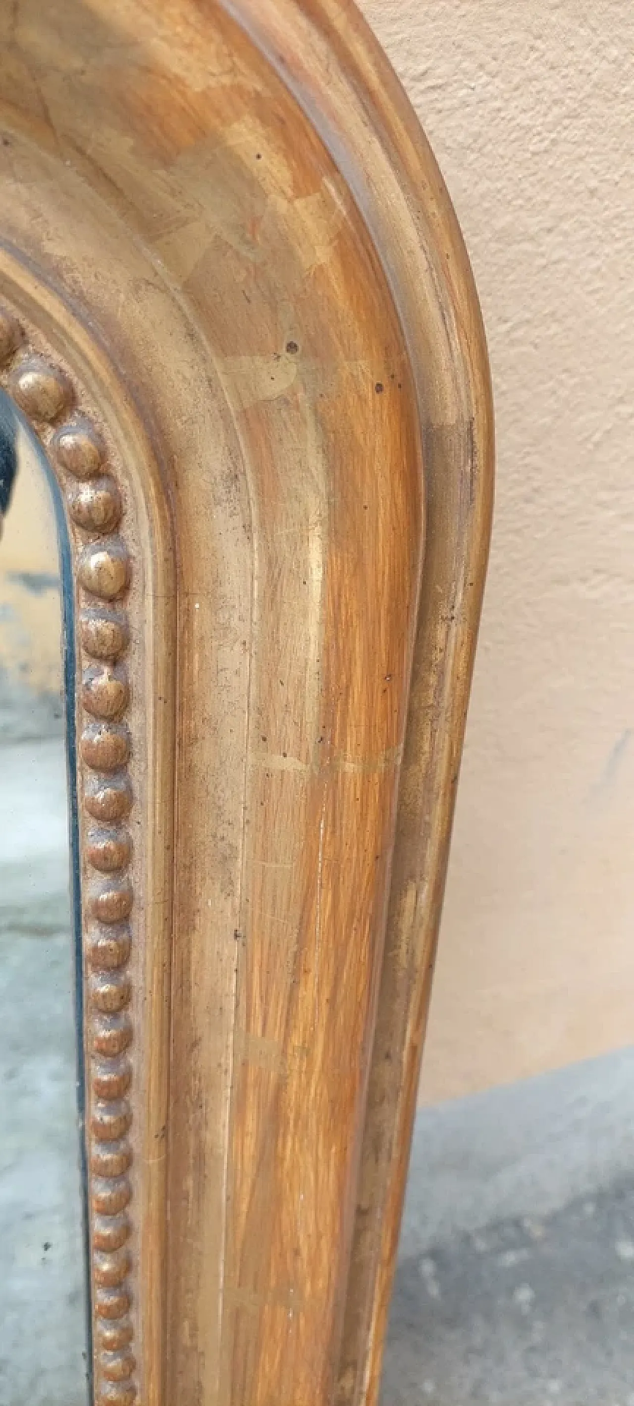 Specchiera Caminiera Luigi Filippo in legno dorato, '800 13