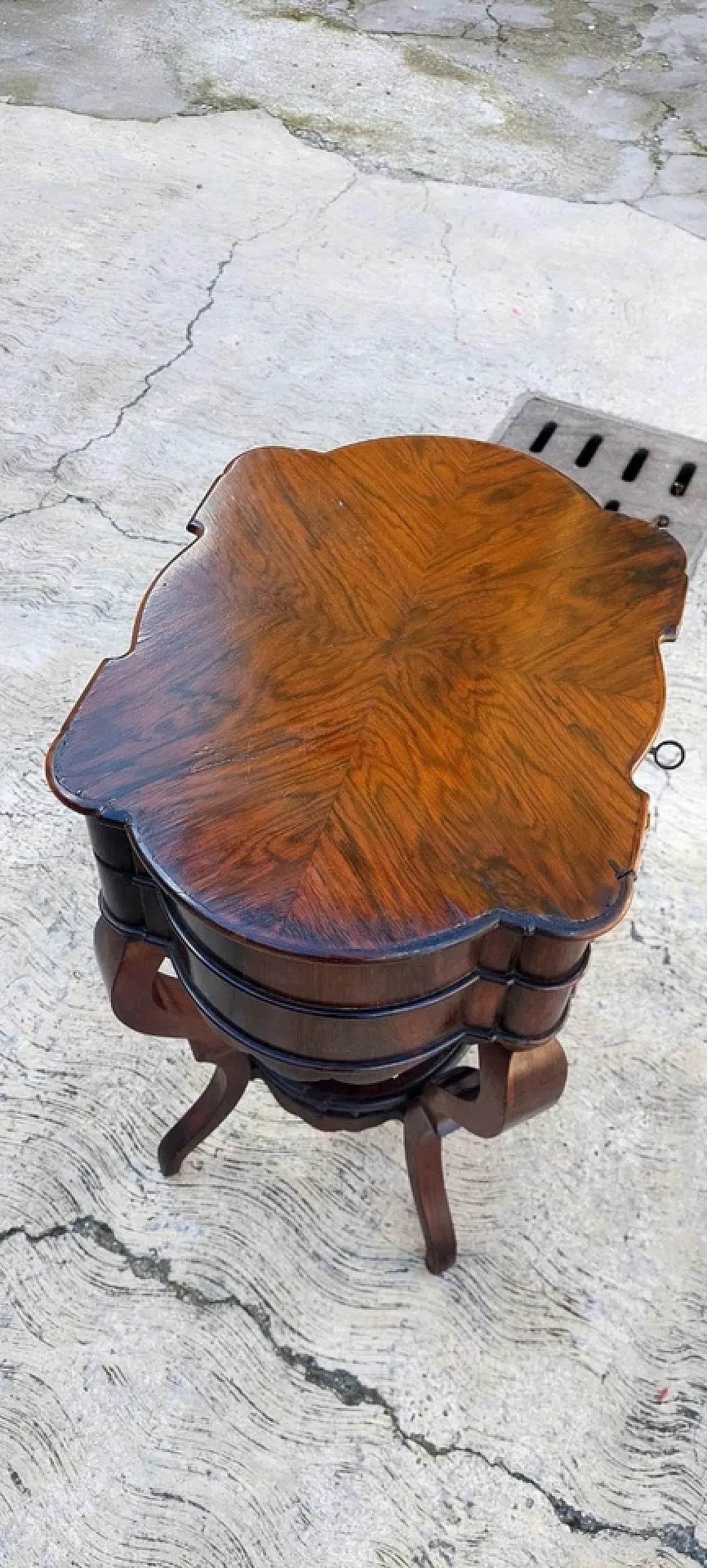 Louis Philippe rosewood panelled work table, 19th century 8