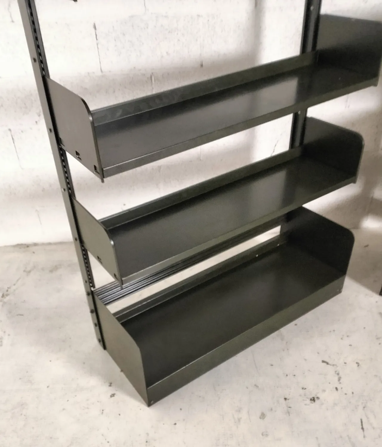 Pair of "Congress" Olive Green Metal Bookcases by Lips Vago, 70s 5