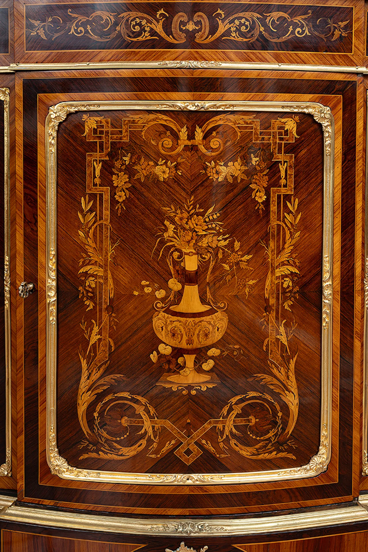 Credenza Napoleone III Francese in legni esotici pregiati, '800 2