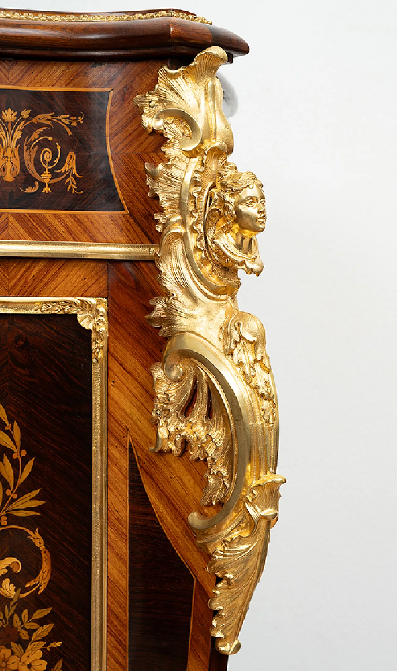 Credenza Napoleone III Francese in legni esotici pregiati, '800 4