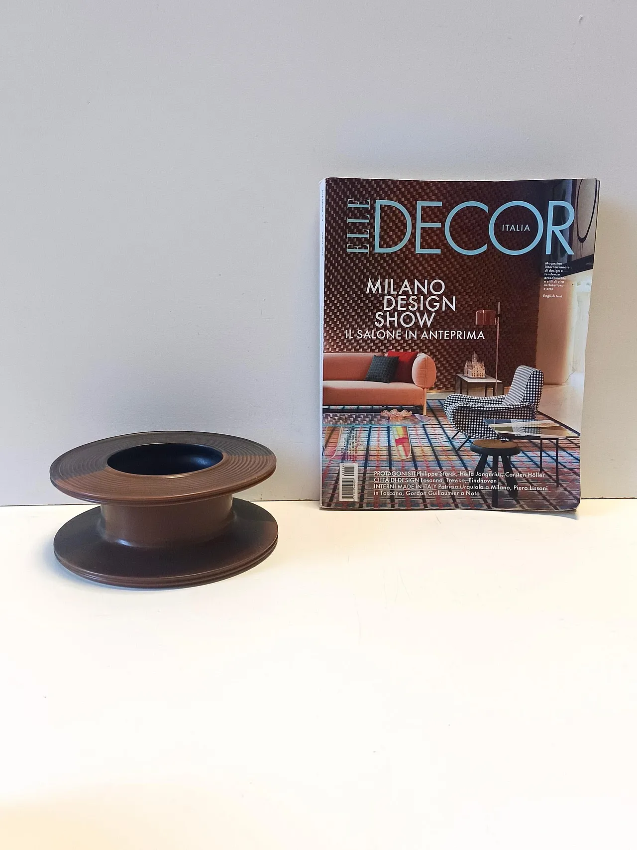 Black and Brown Hand-Painted Ceramic Piece by Franco Bucci, 70s 3