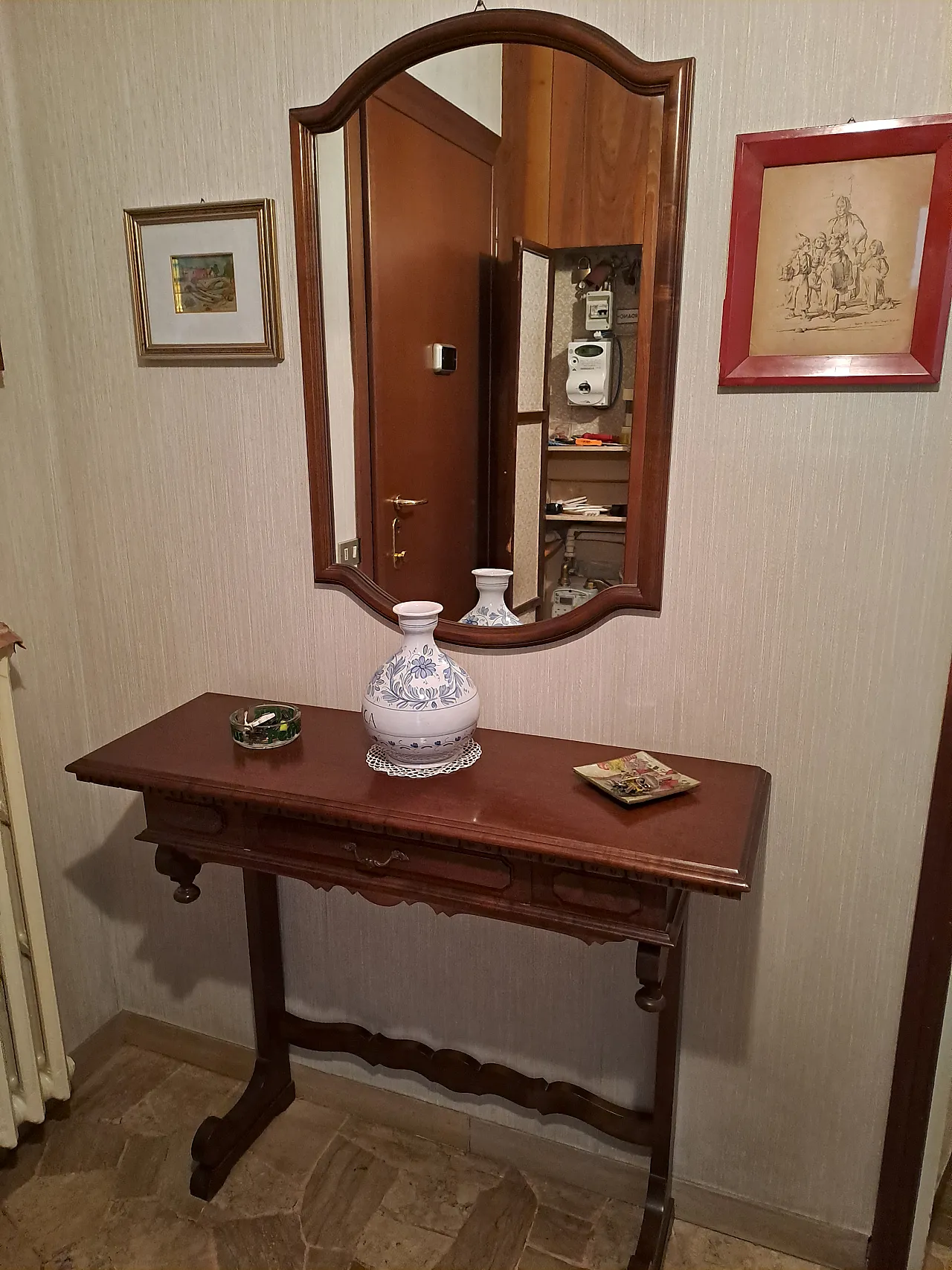 Console table with mirror, 60s 5