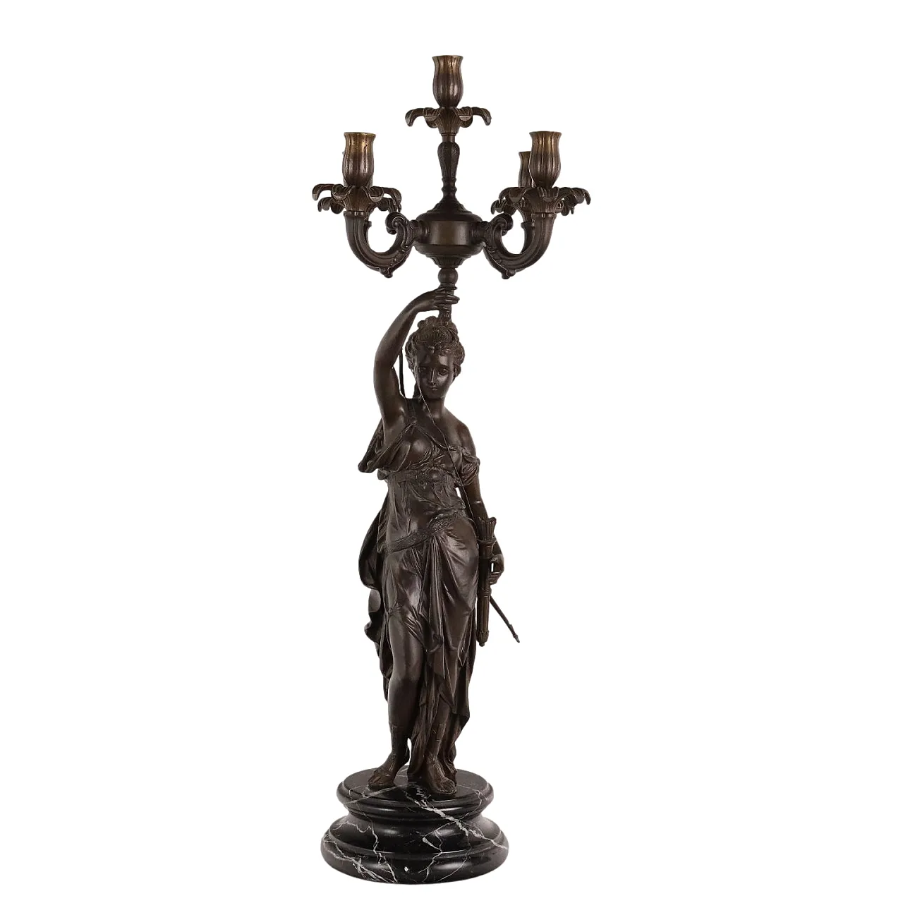 Candelabro in bronzo, '900 1