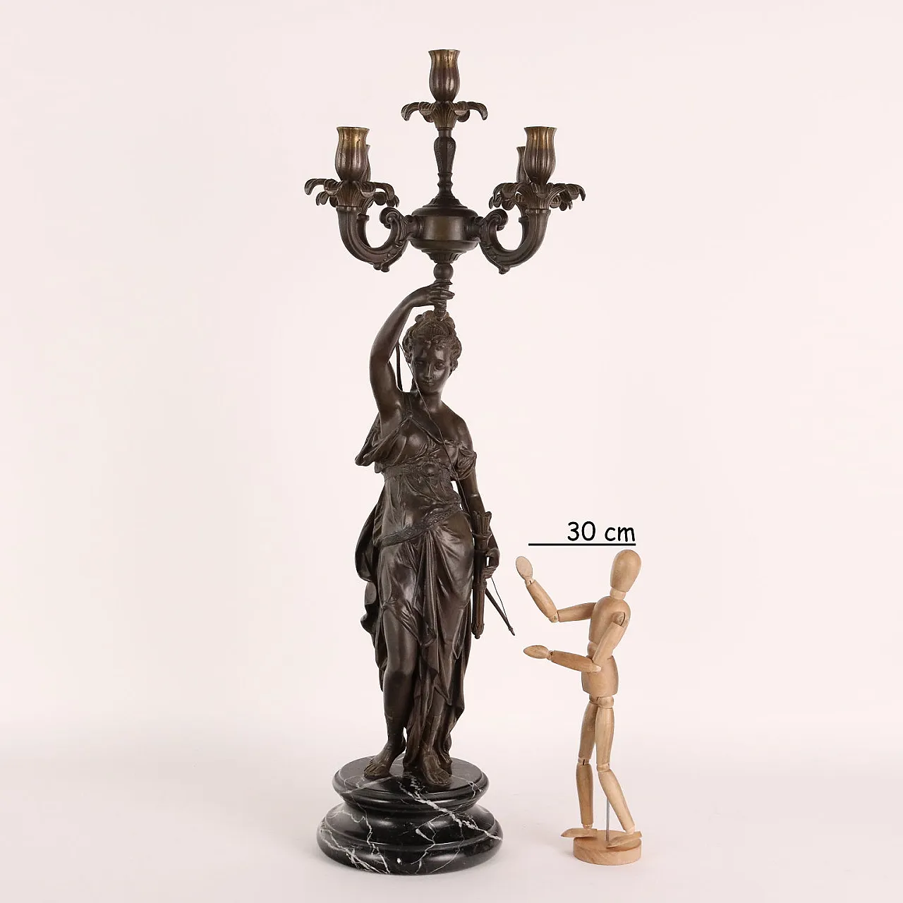 Candelabro in bronzo, '900 2