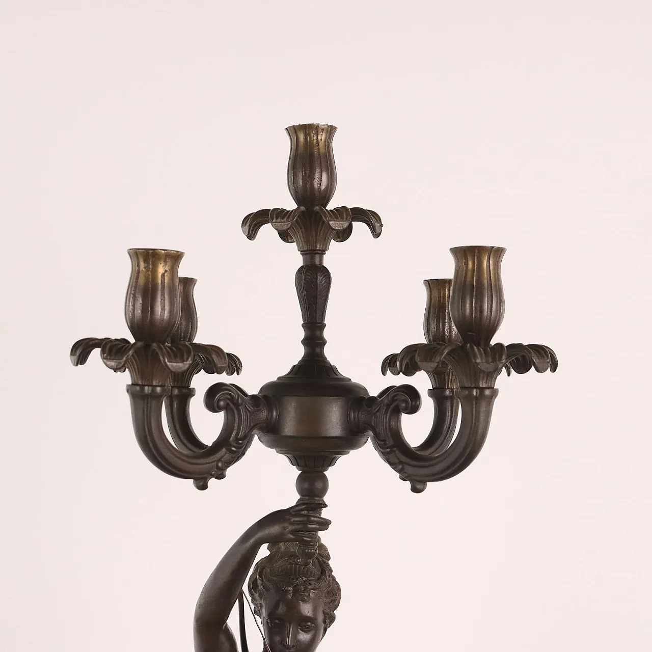 Candelabro in bronzo, '900 4