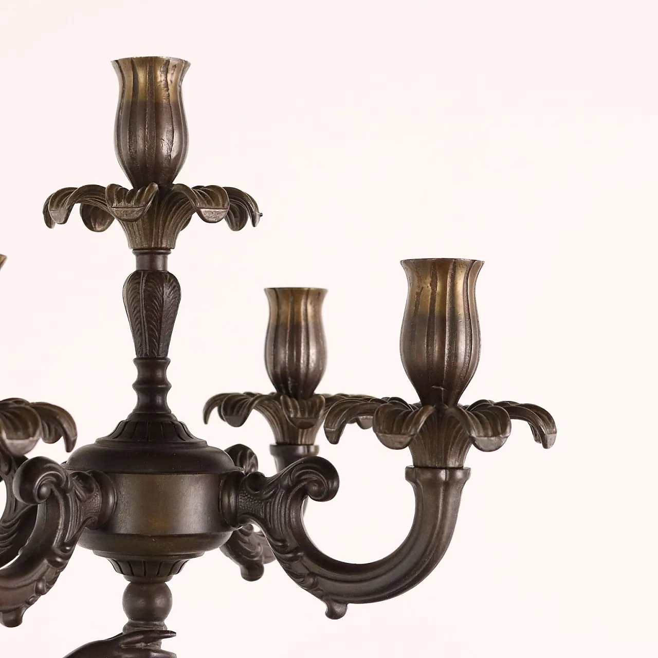 Candelabro in bronzo, '900 5