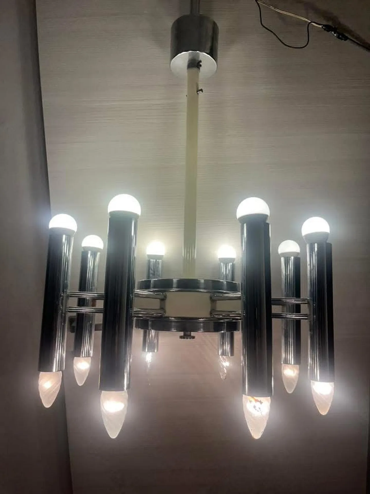 Gaetano Sciolari chandelier, 70s 1