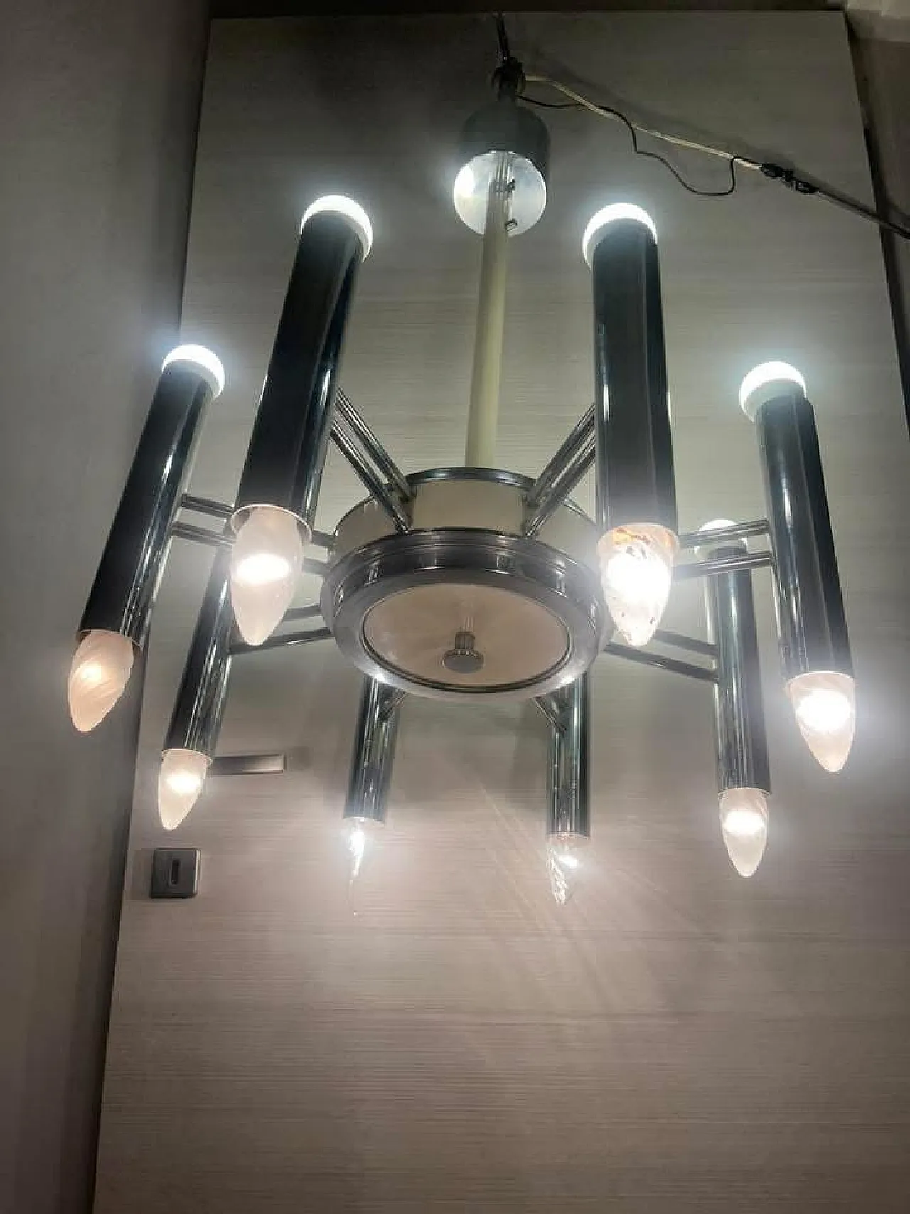 Gaetano Sciolari chandelier, 70s 2