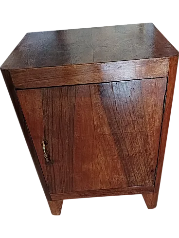 Comodino impiallacciato in radica di noce epoca Art Decò, 2000