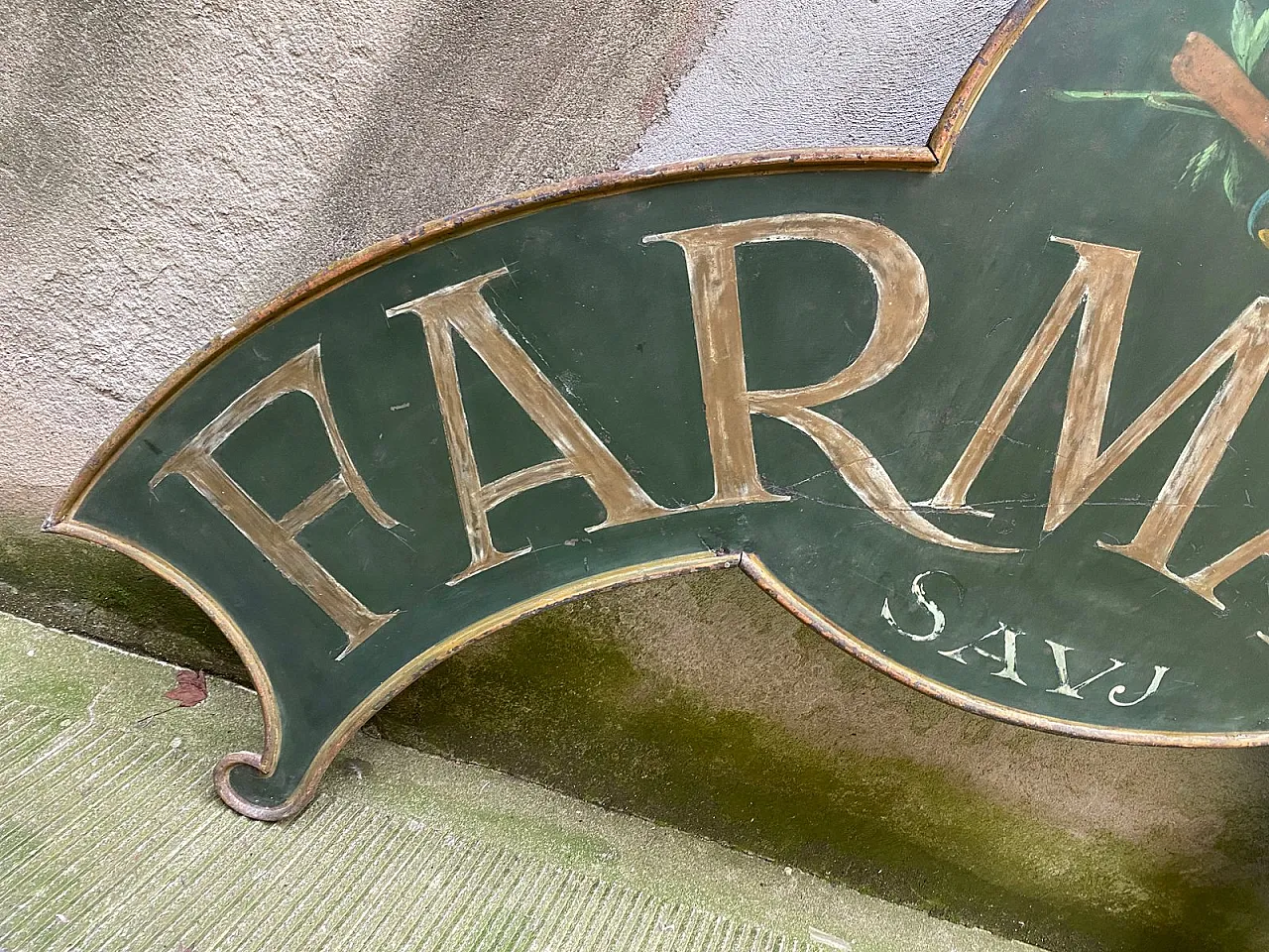 Insegna da farmacia in metallo, anni '30 3