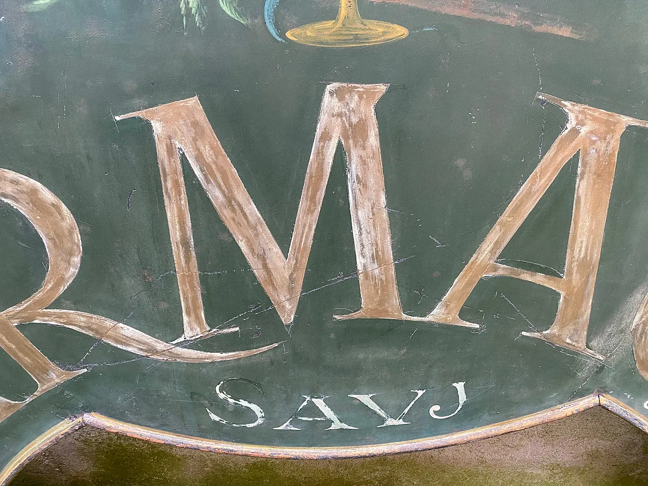 Insegna da farmacia in metallo, anni '30 5