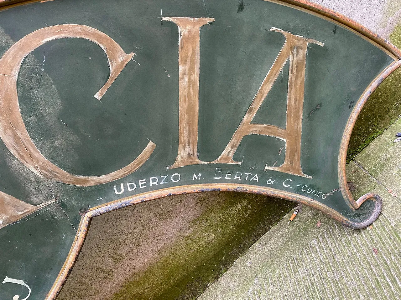 Insegna da farmacia in metallo, anni '30 6