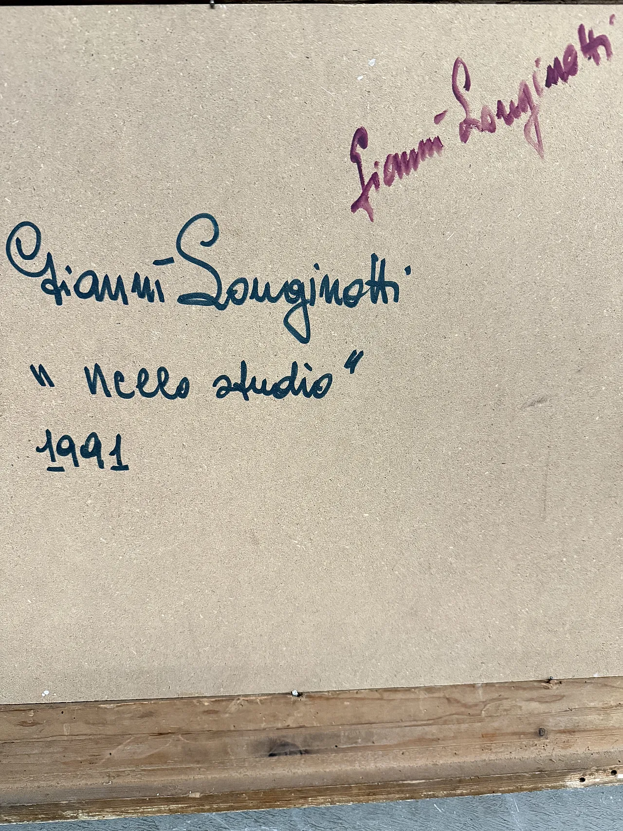 Olio su tela Gianni Longinotti, Madame in Atelier, 1991 5